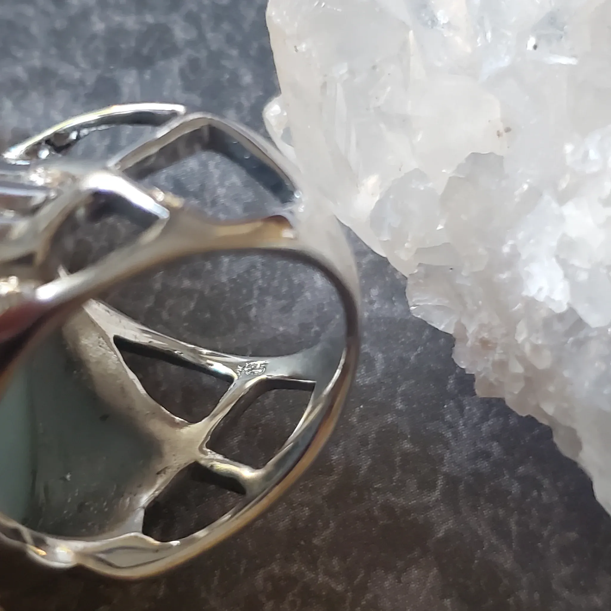 Aquamarine Sterling Silver Ring Size 8.5 (photo 10 of 10)