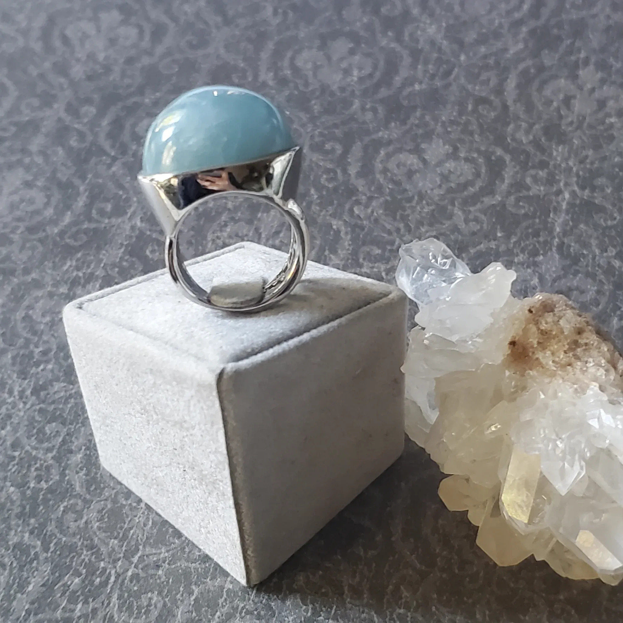 Aquamarine Sterling Silver Ring Size 7.0 (photo 5 of 10)