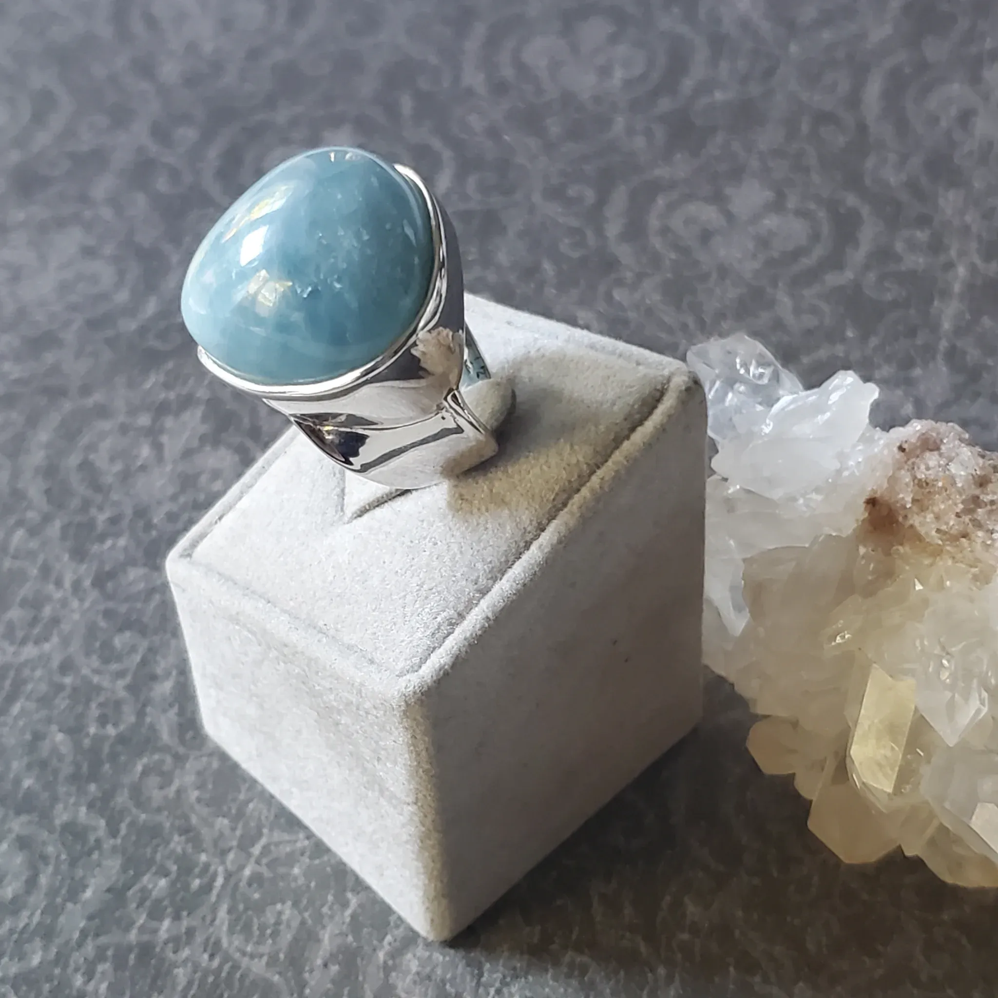 Aquamarine Sterling Silver Ring Size 7.0 (photo 7 of 10)