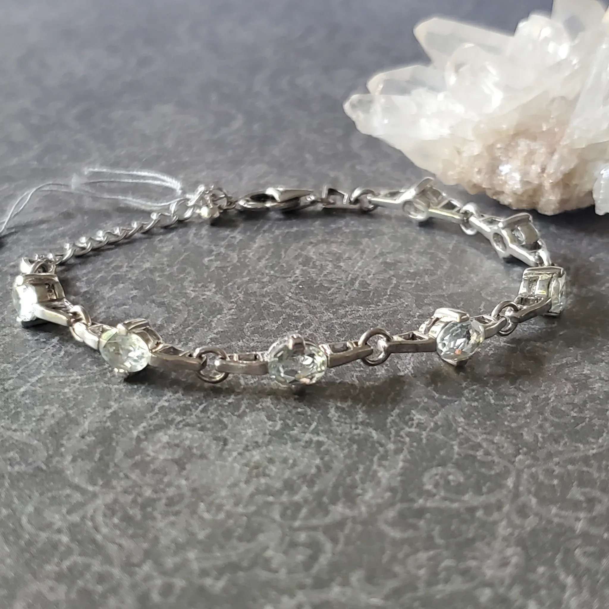 Aquamarine sterling silver bracelet (photo 2 of 10)