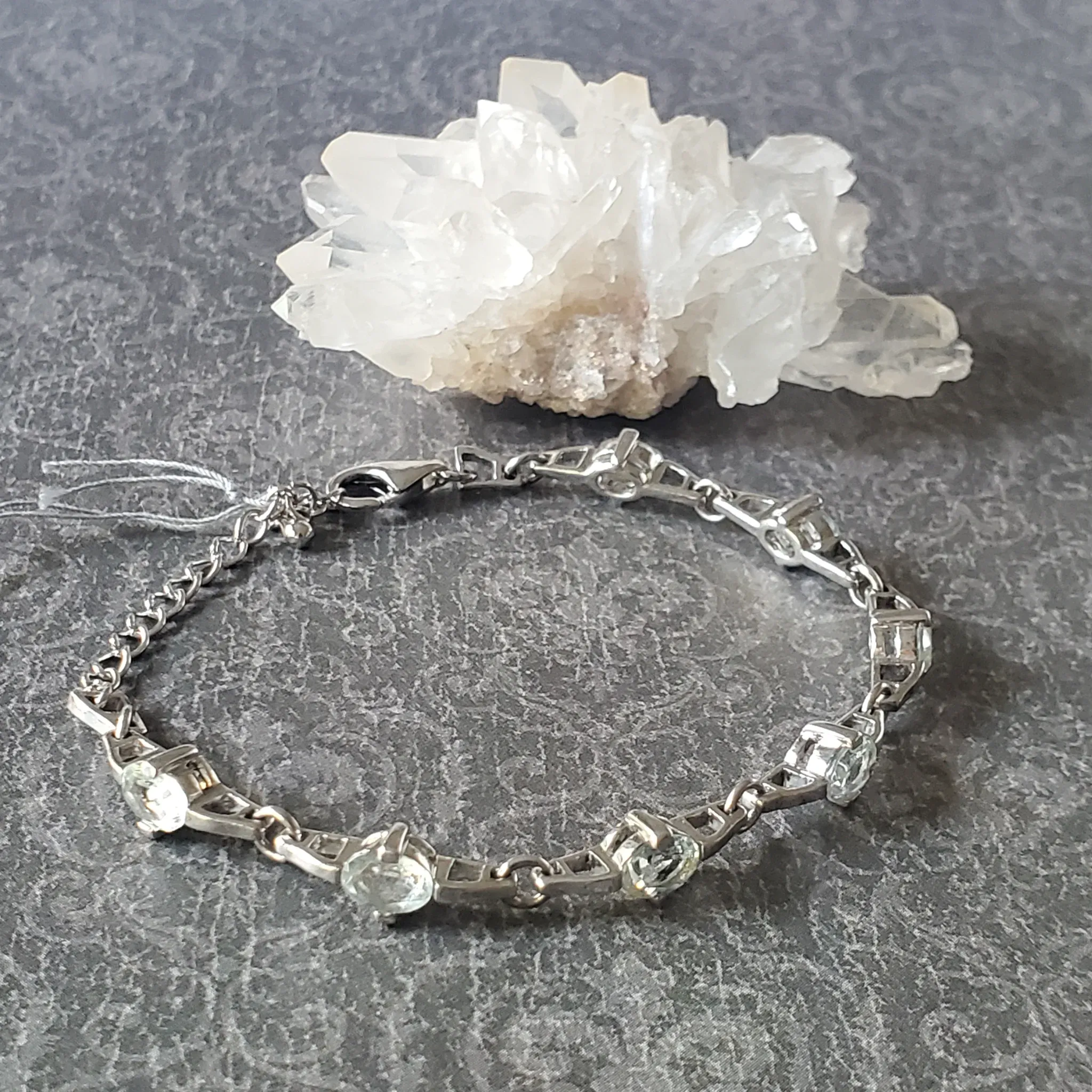 Aquamarine sterling silver bracelet (photo 3 of 10)