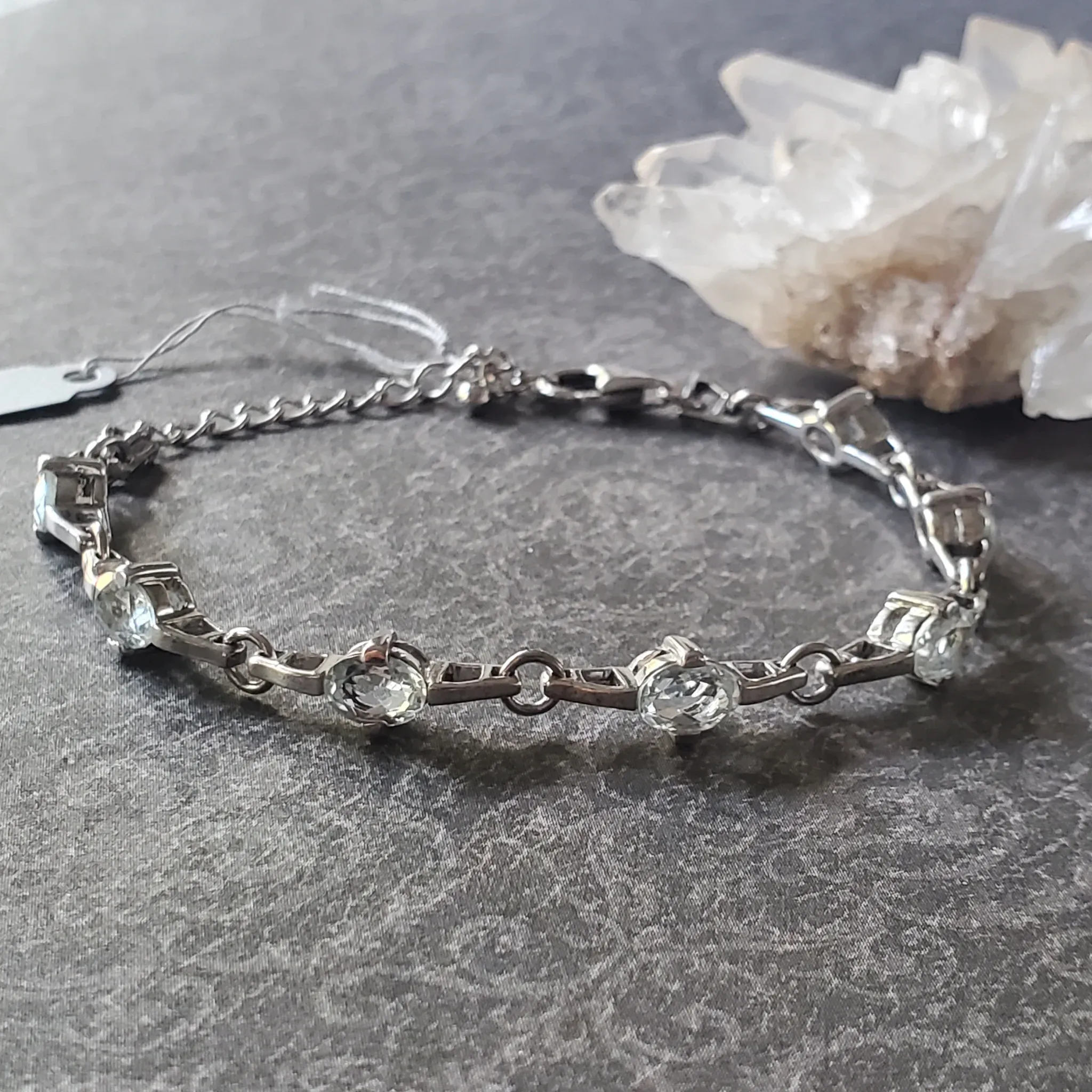 Aquamarine sterling silver bracelet (photo 5 of 10)