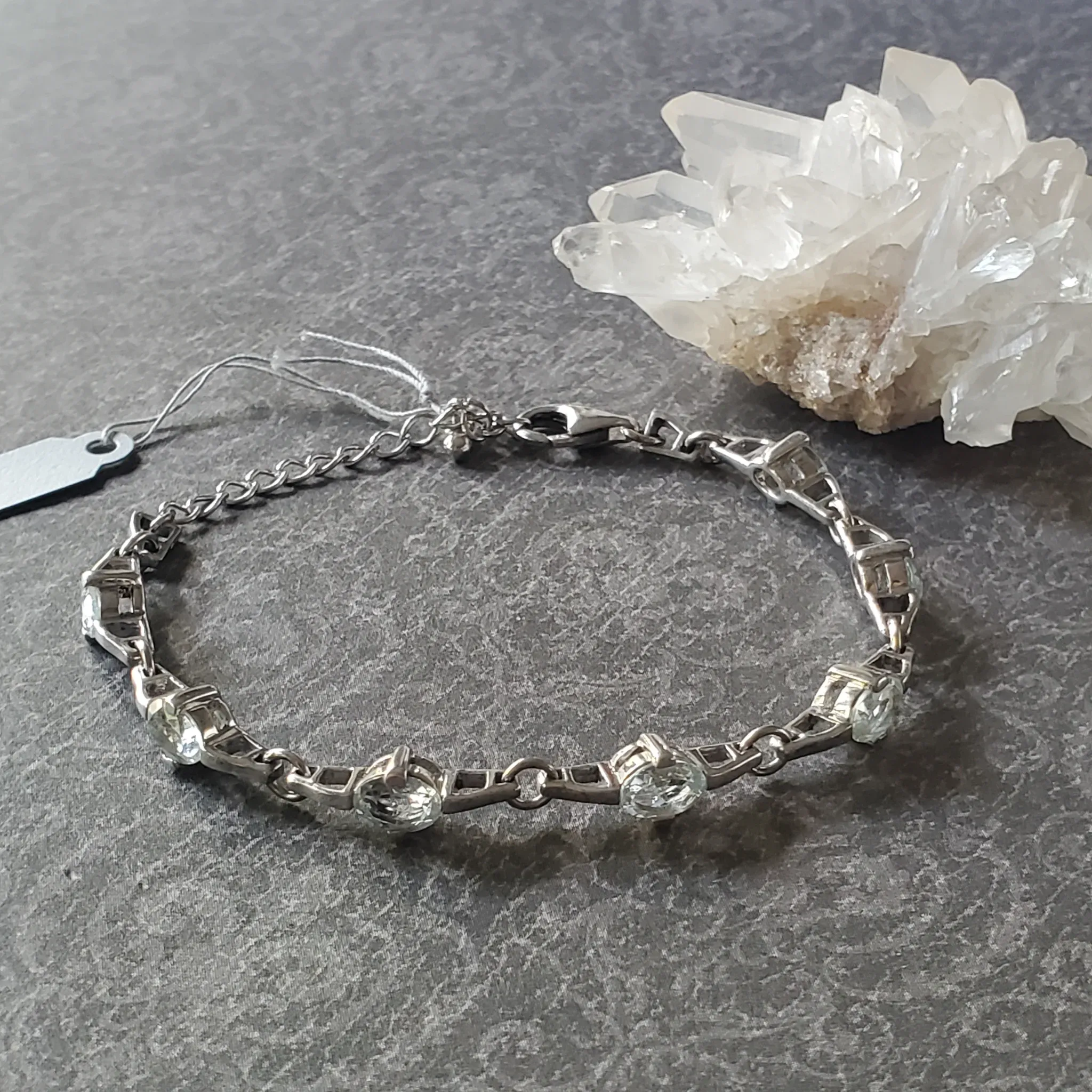 Aquamarine sterling silver bracelet (photo 6 of 10)