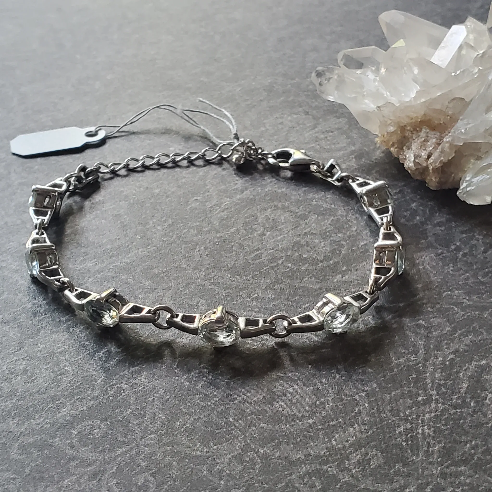 Aquamarine sterling silver bracelet (photo 7 of 10)