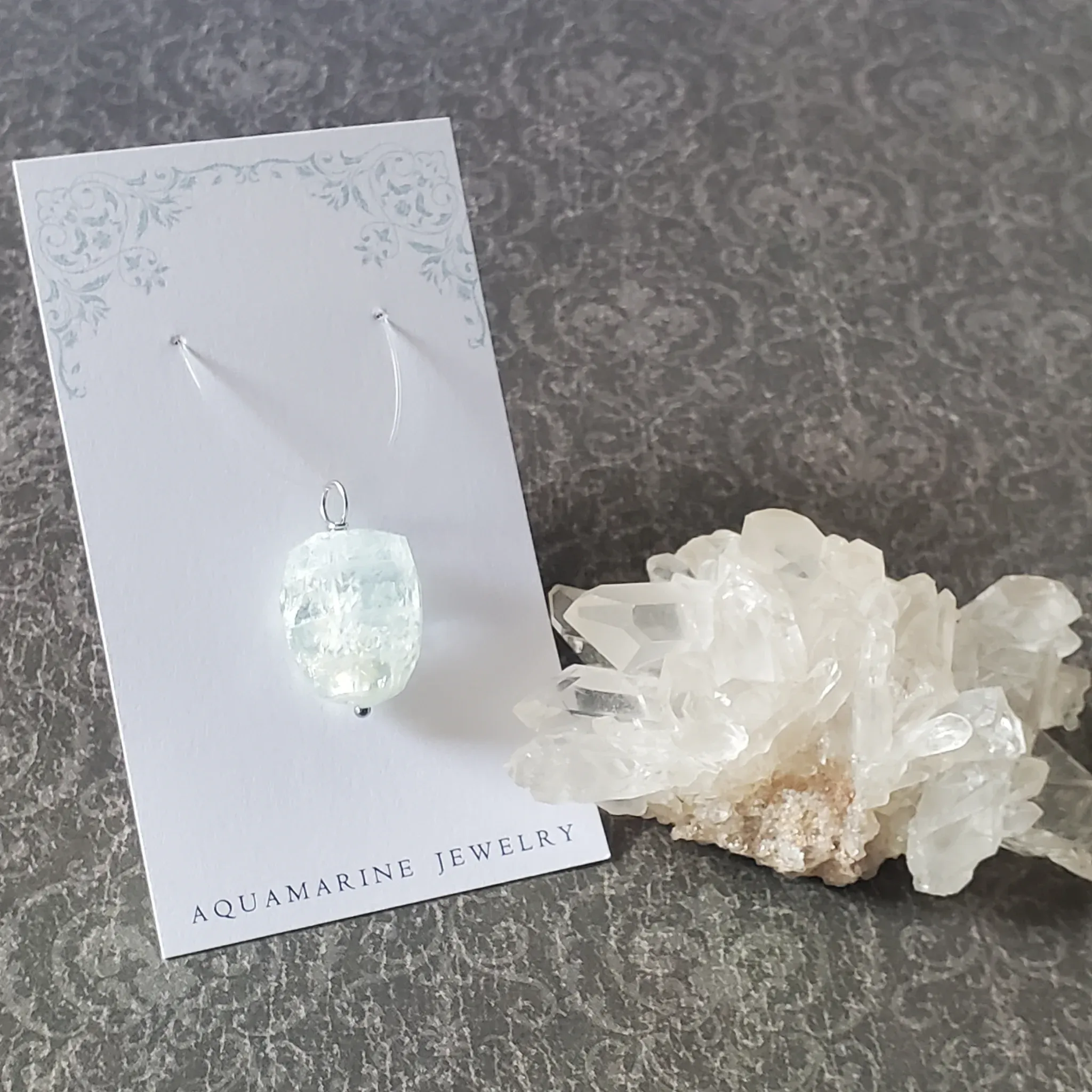 27mm x 14mm x 12mm Aquamarine Pendant (photo 8 of 8)