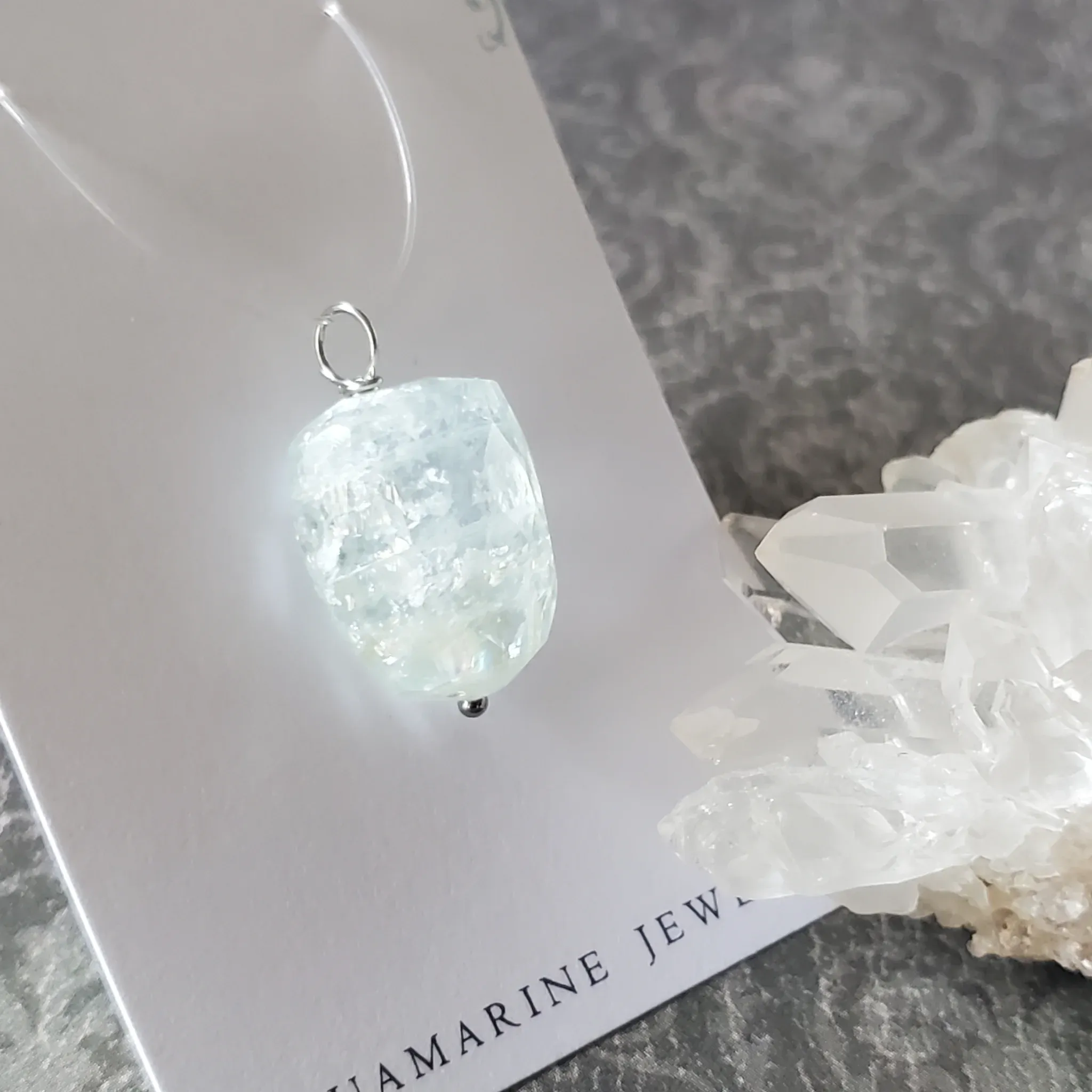 27mm x 14mm x 12mm Aquamarine Pendant (photo 7 of 8)