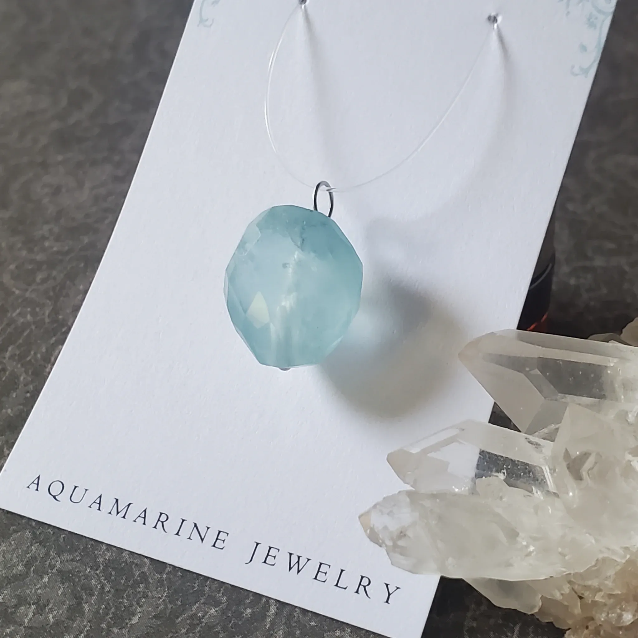 22mm x 15mm x 11mm Aquamarine Pendant (photo 8 of 10)