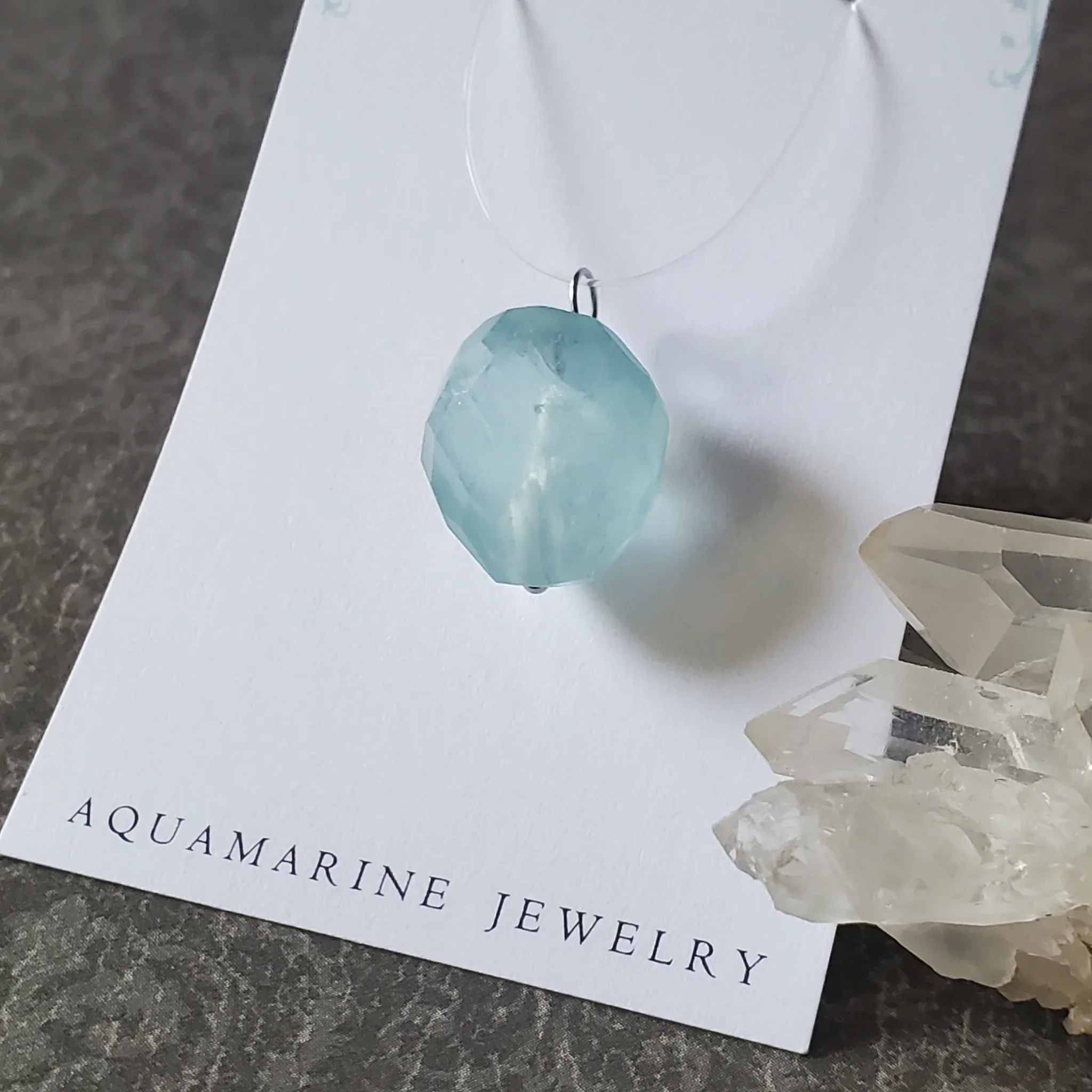 22mm x 15mm x 11mm Aquamarine Pendant (photo 7 of 10)