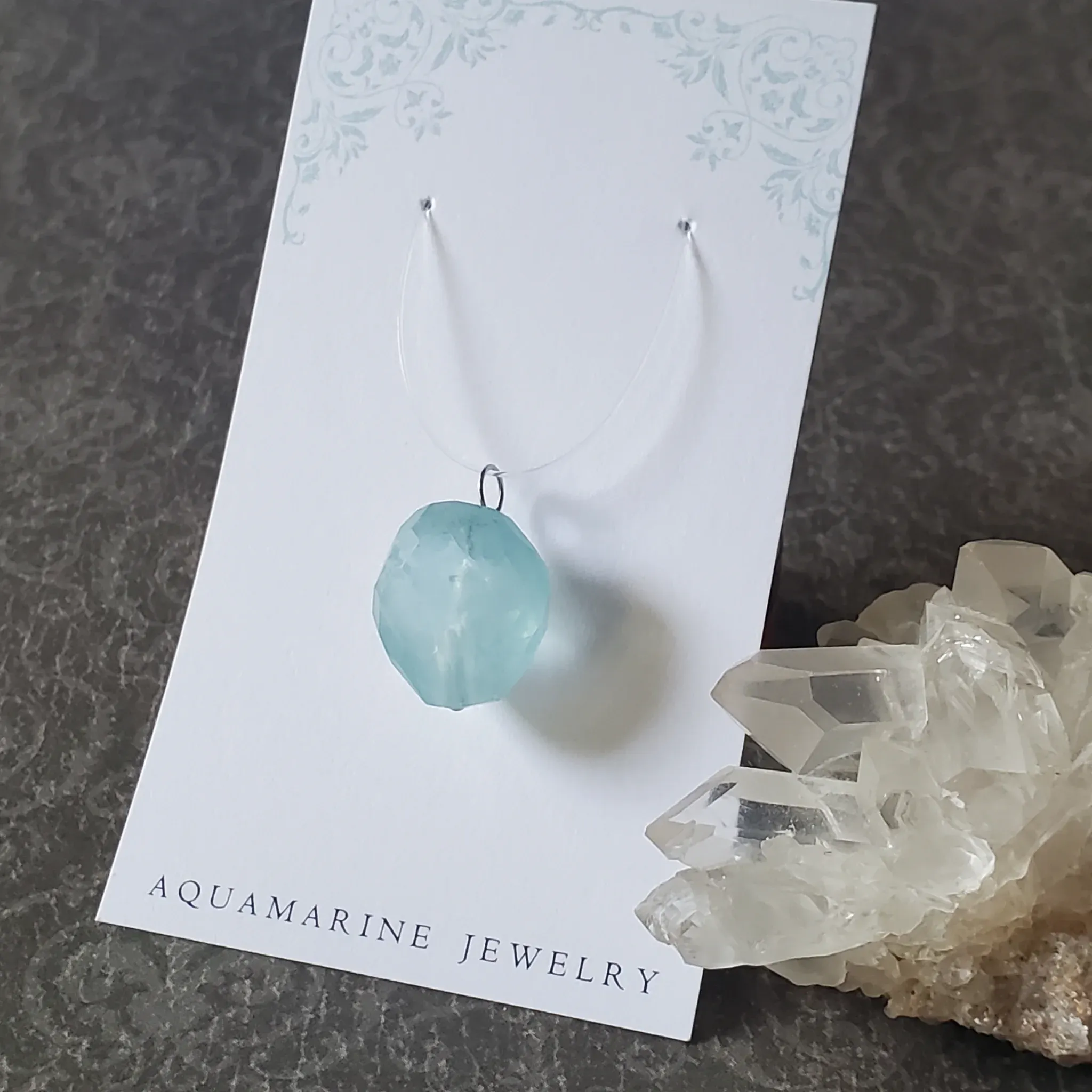 22mm x 15mm x 11mm Aquamarine Pendant (photo 6 of 10)