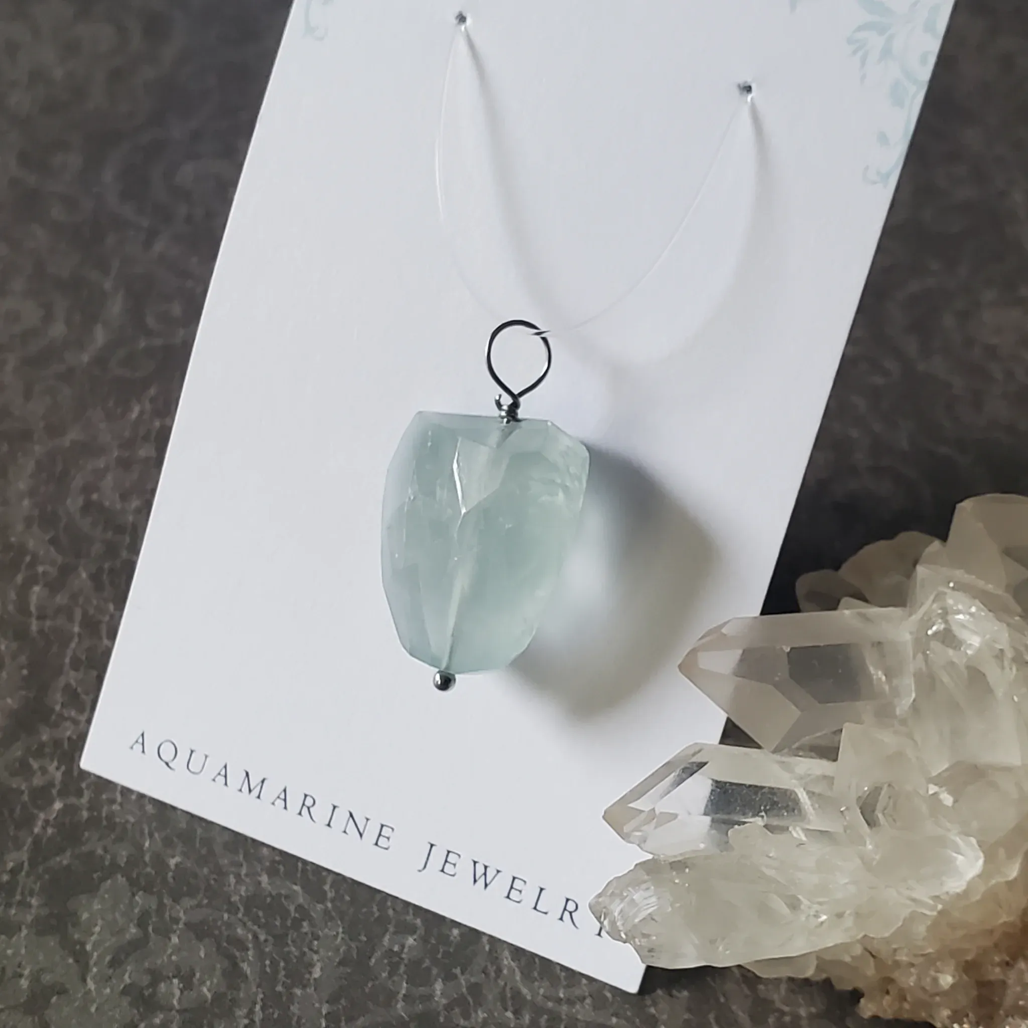 28mm x 17mm x 11mm Aquamarine Pendant (photo 8 of 9)