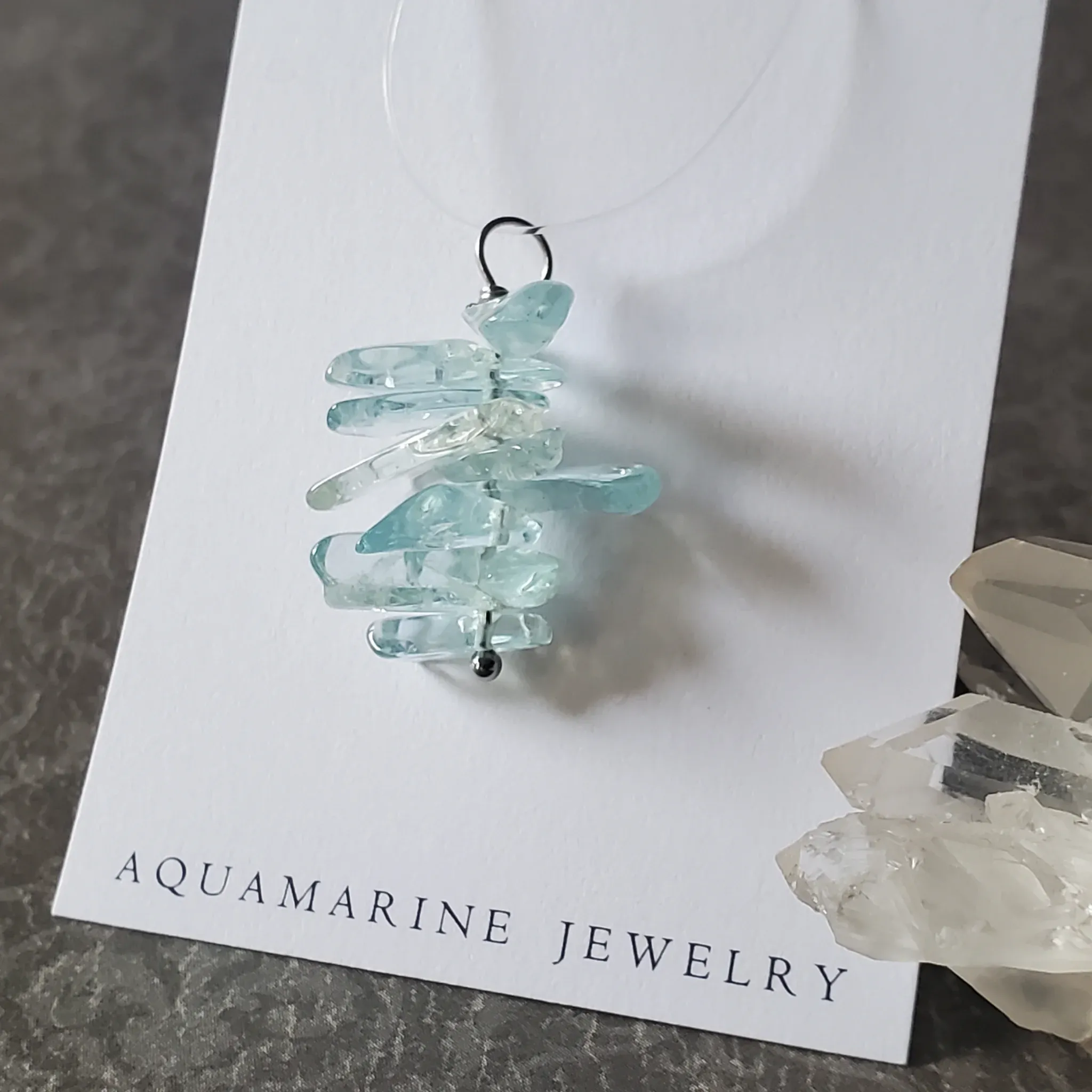 27mm x 20mm x 11.5mm Aquamarine Pendant (photo 5 of 9)