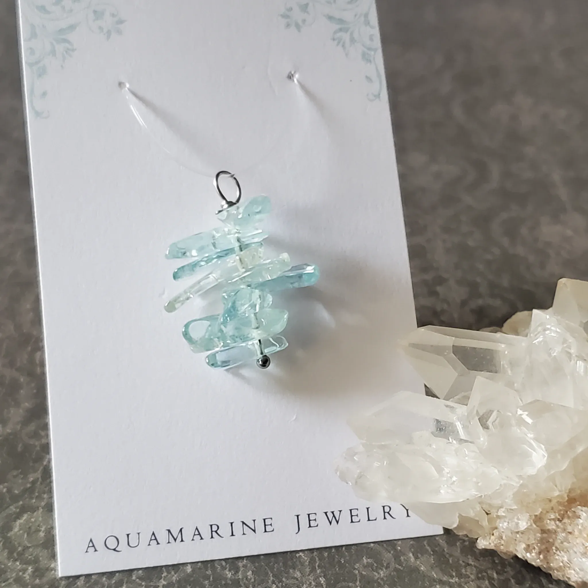 27mm x 20mm x 11.5mm Aquamarine Pendant (photo 7 of 9)