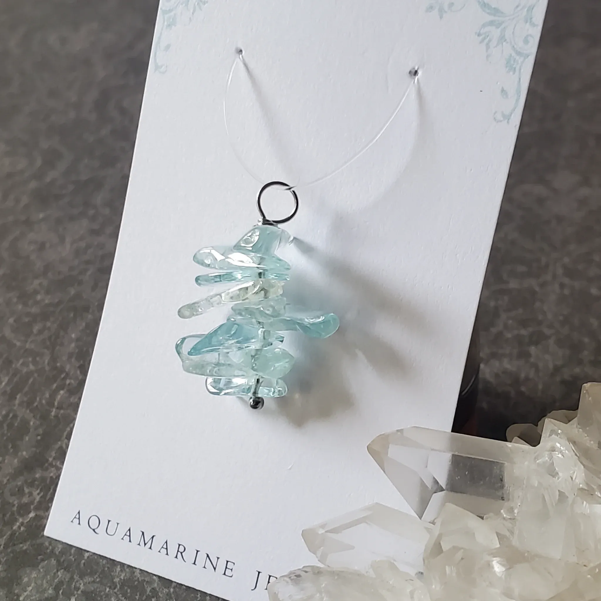 27mm x 20mm x 11.5mm Aquamarine Pendant (photo 6 of 9)