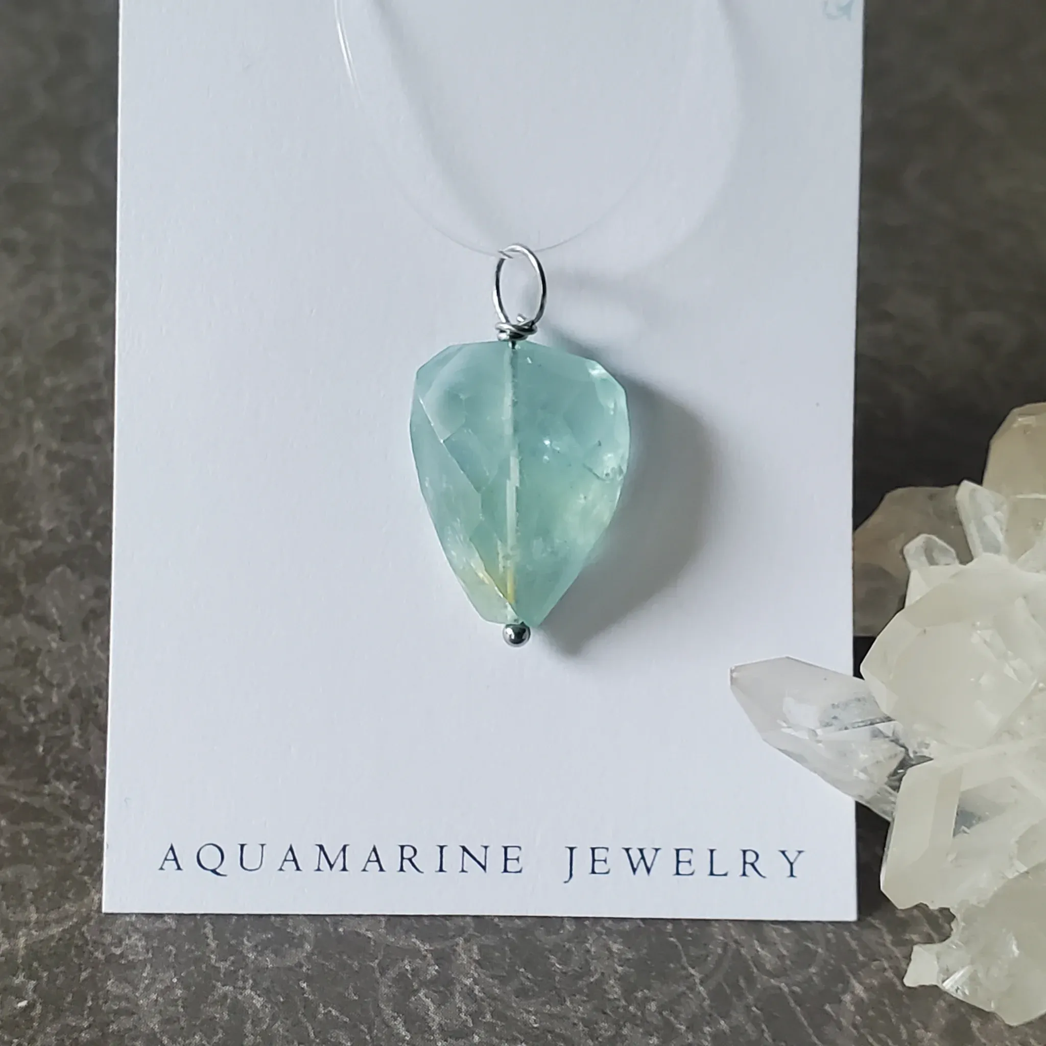 27mmx 15mm x 7.5mm Aquamarine Pendant (photo 7 of 9)
