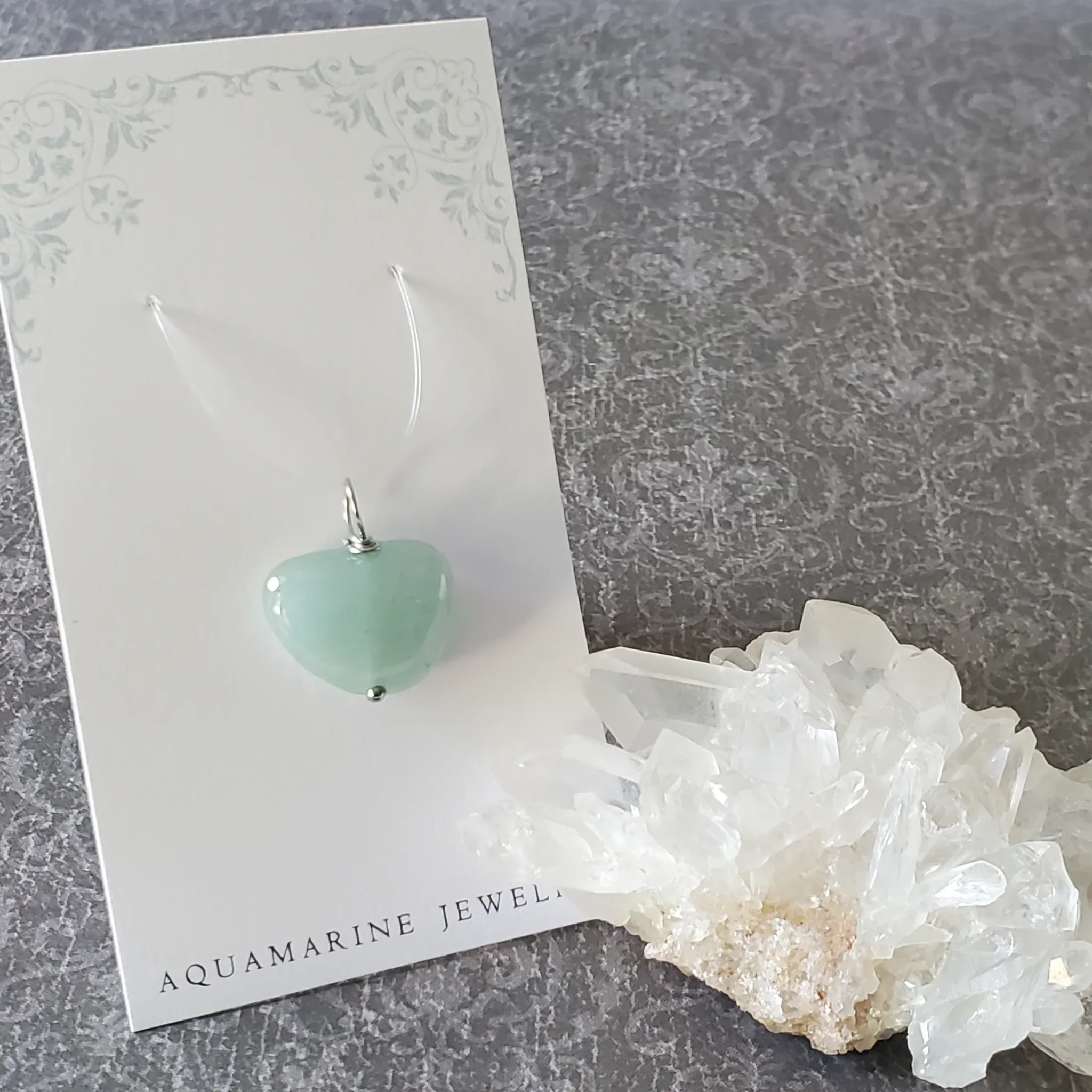 21mm x 19mm x 8mm Aquamarine Pendant (photo 2 of 9)