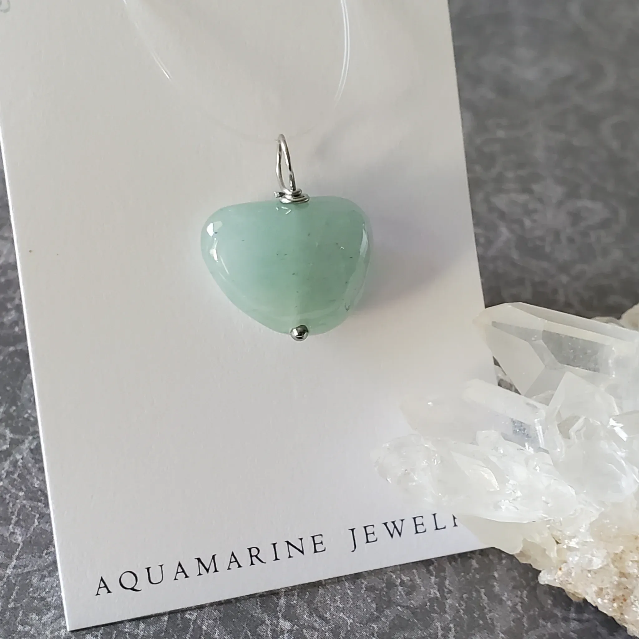 21mm x 19mm x 8mm Aquamarine Pendant (photo 4 of 9)