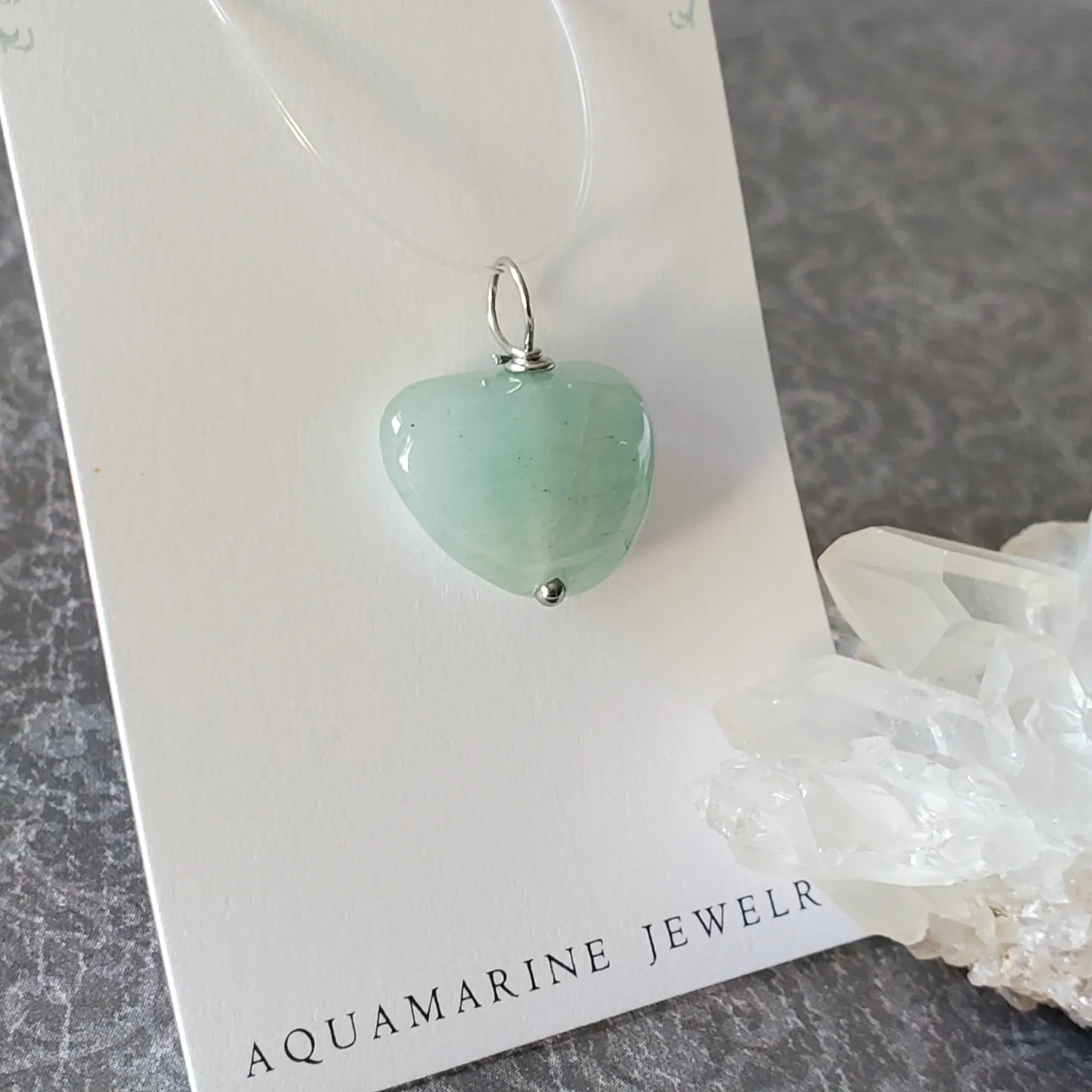21mm x 19mm x 8mm Aquamarine Pendant (photo 6 of 9)