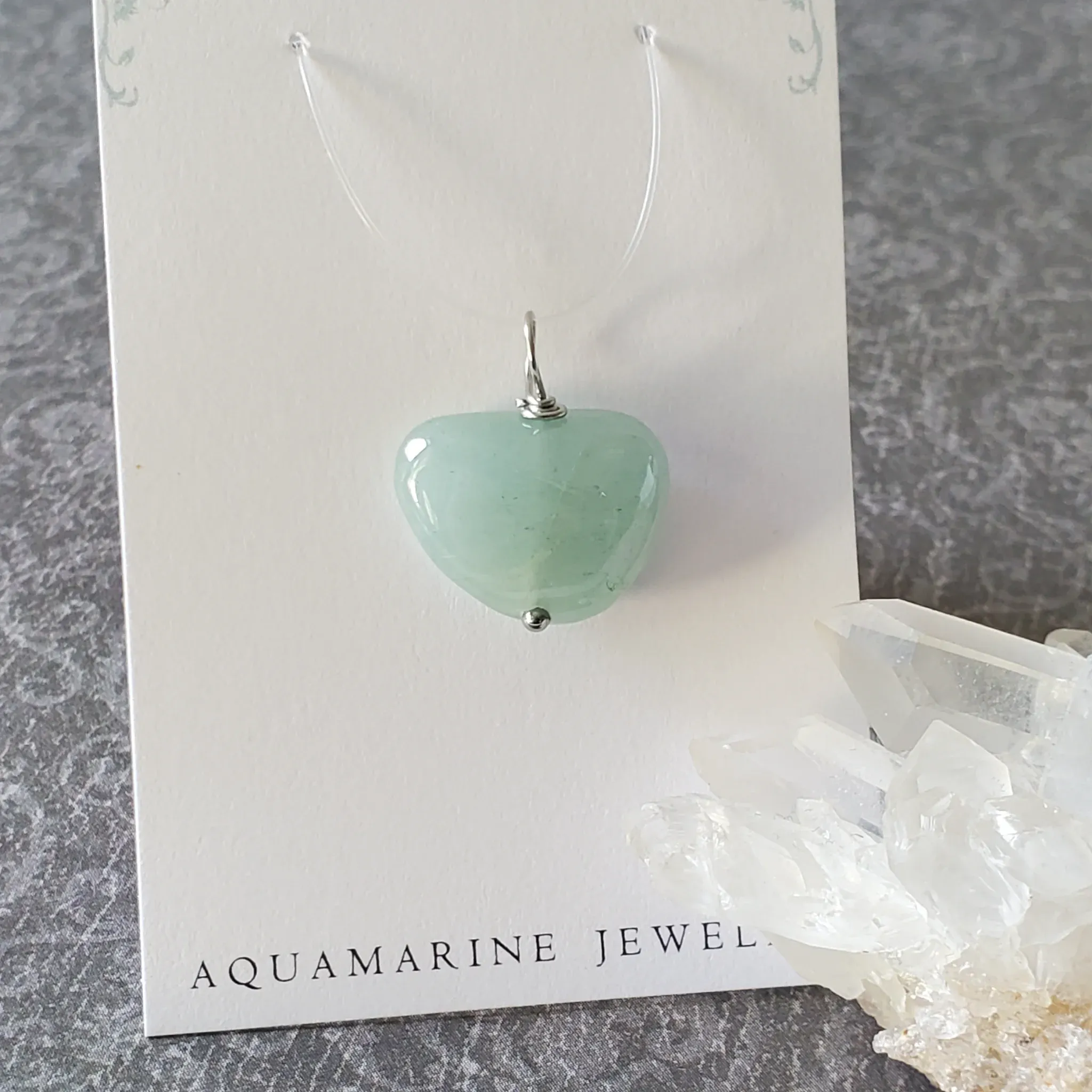 21mm x 19mm x 8mm Aquamarine Pendant (photo 7 of 9)