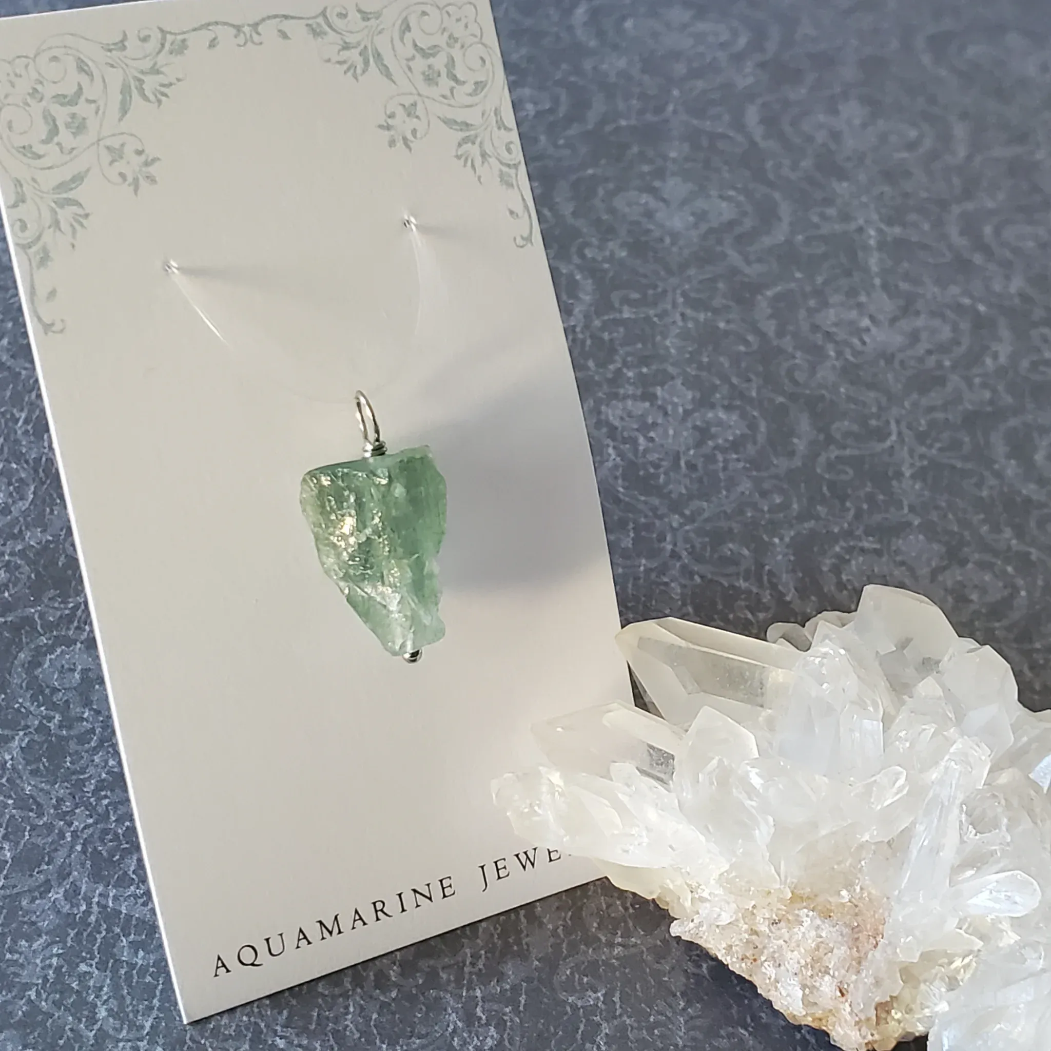 25mm x 13mm x 9mm Aquamarine Pendant (photo 2 of 10)
