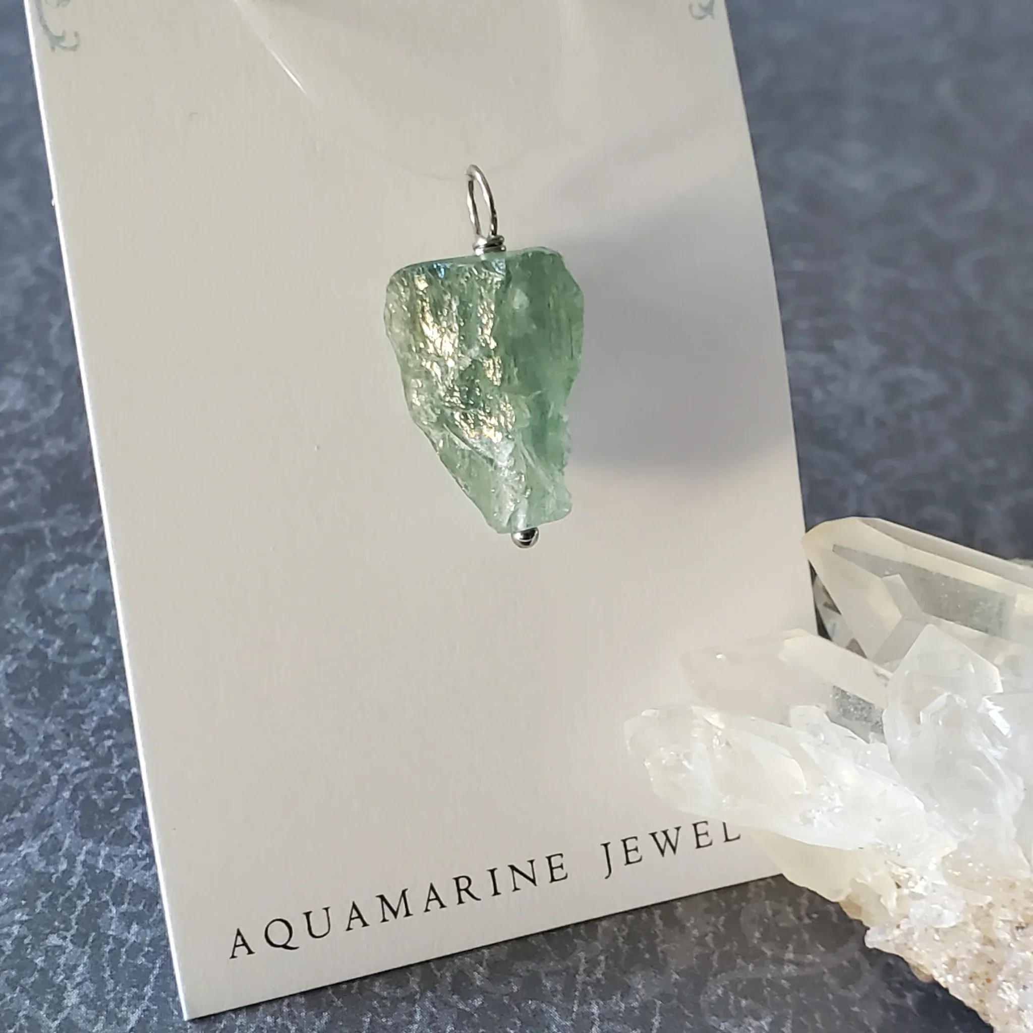 25mm x 13mm x 9mm Aquamarine Pendant (photo 5 of 10)