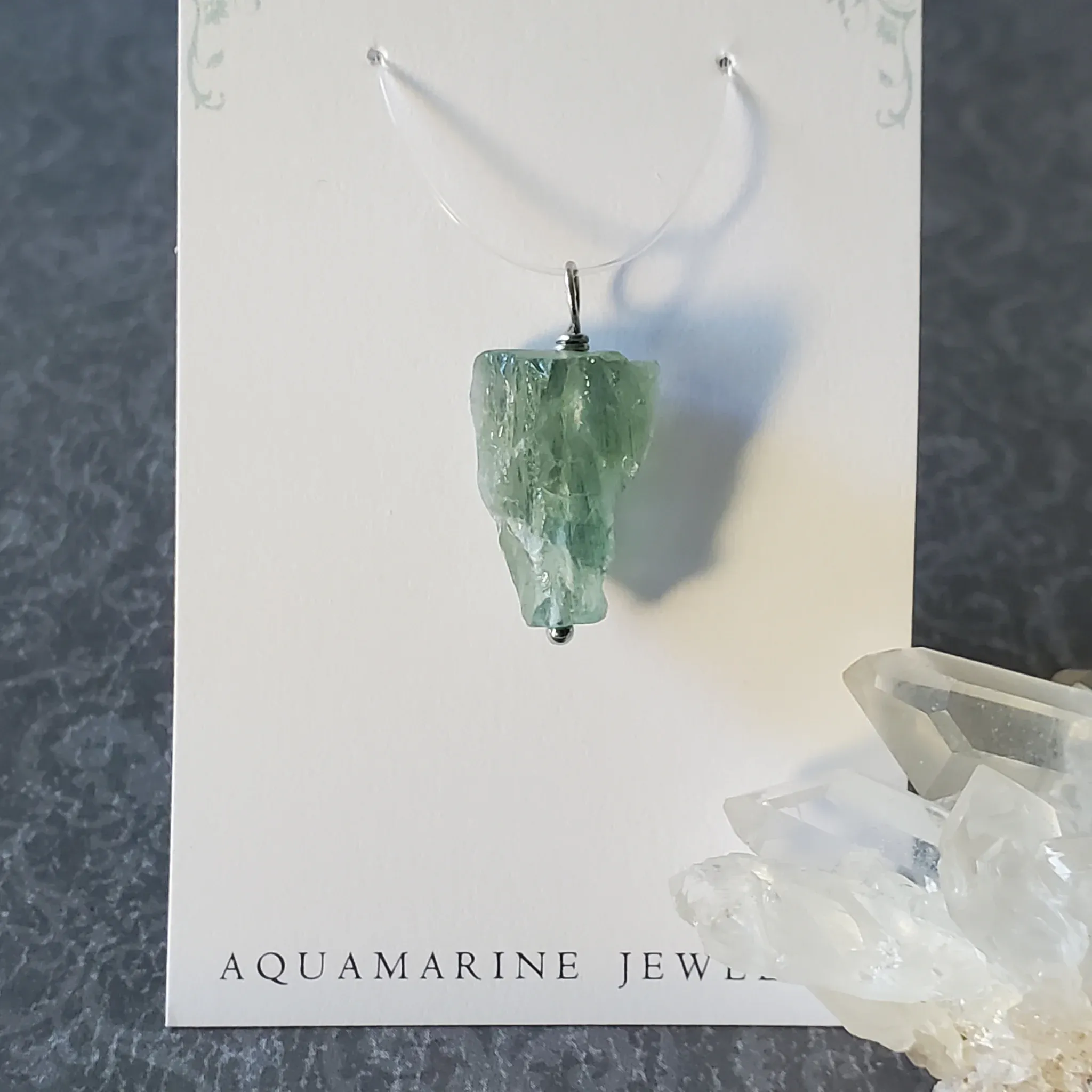 25mm x 13mm x 9mm Aquamarine Pendant (photo 7 of 10)