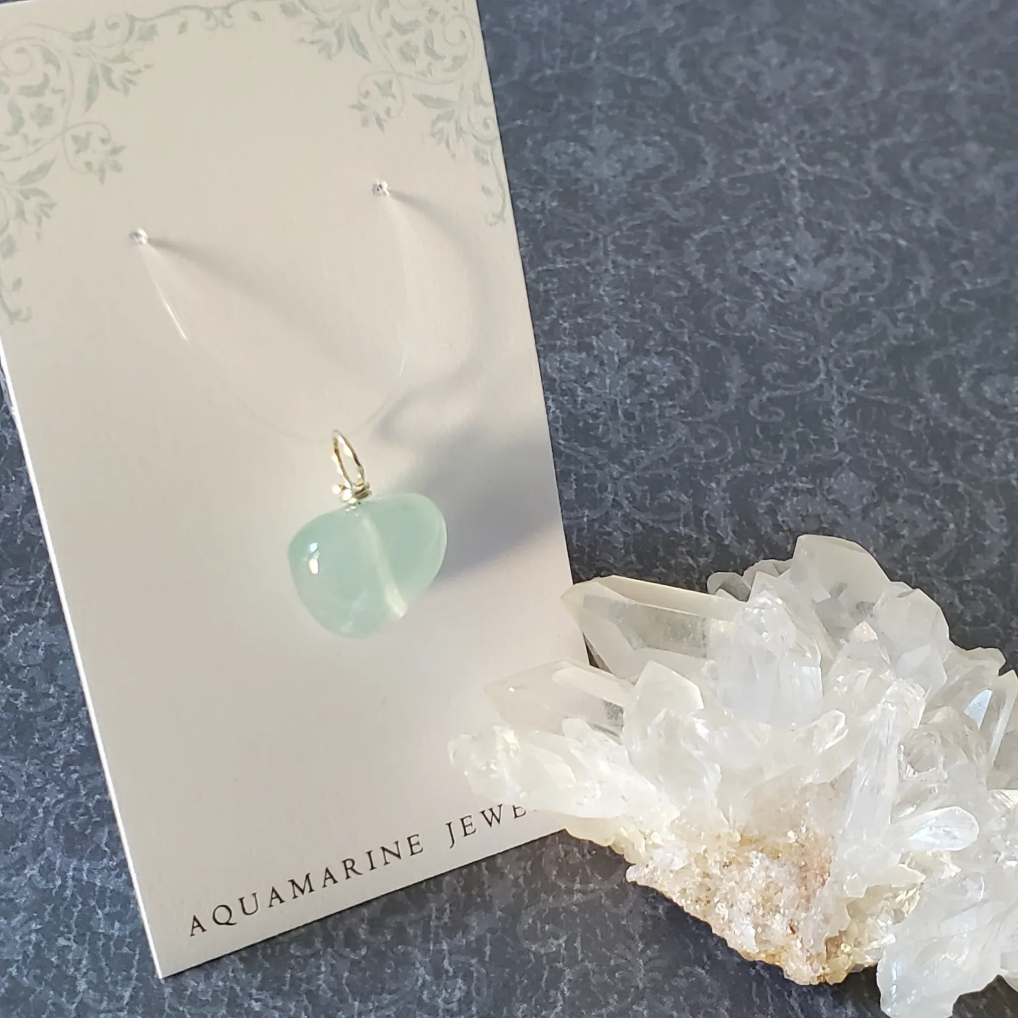 20mm x 16mm x 10mm Aquamarine Pendant (photo 2 of 10)