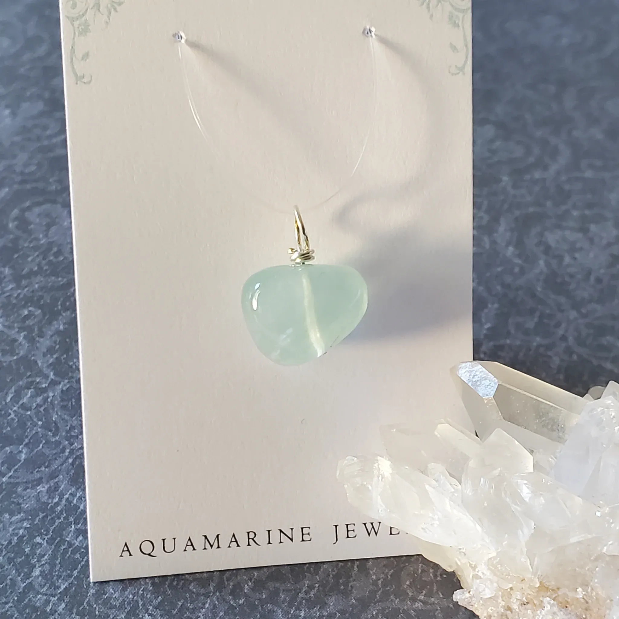 20mm x 16mm x 10mm Aquamarine Pendant (photo 3 of 10)