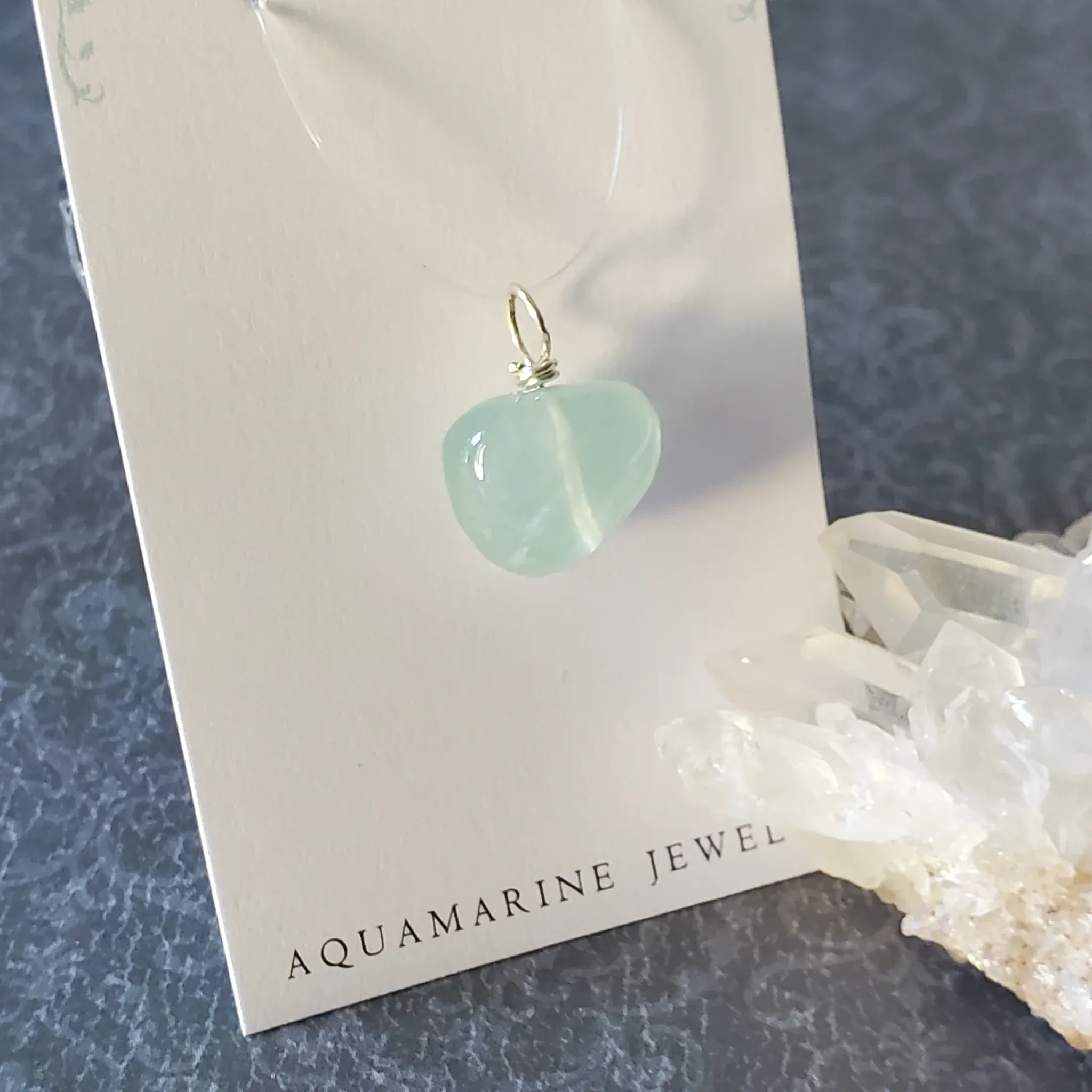 20mm x 16mm x 10mm Aquamarine Pendant (photo 4 of 10)