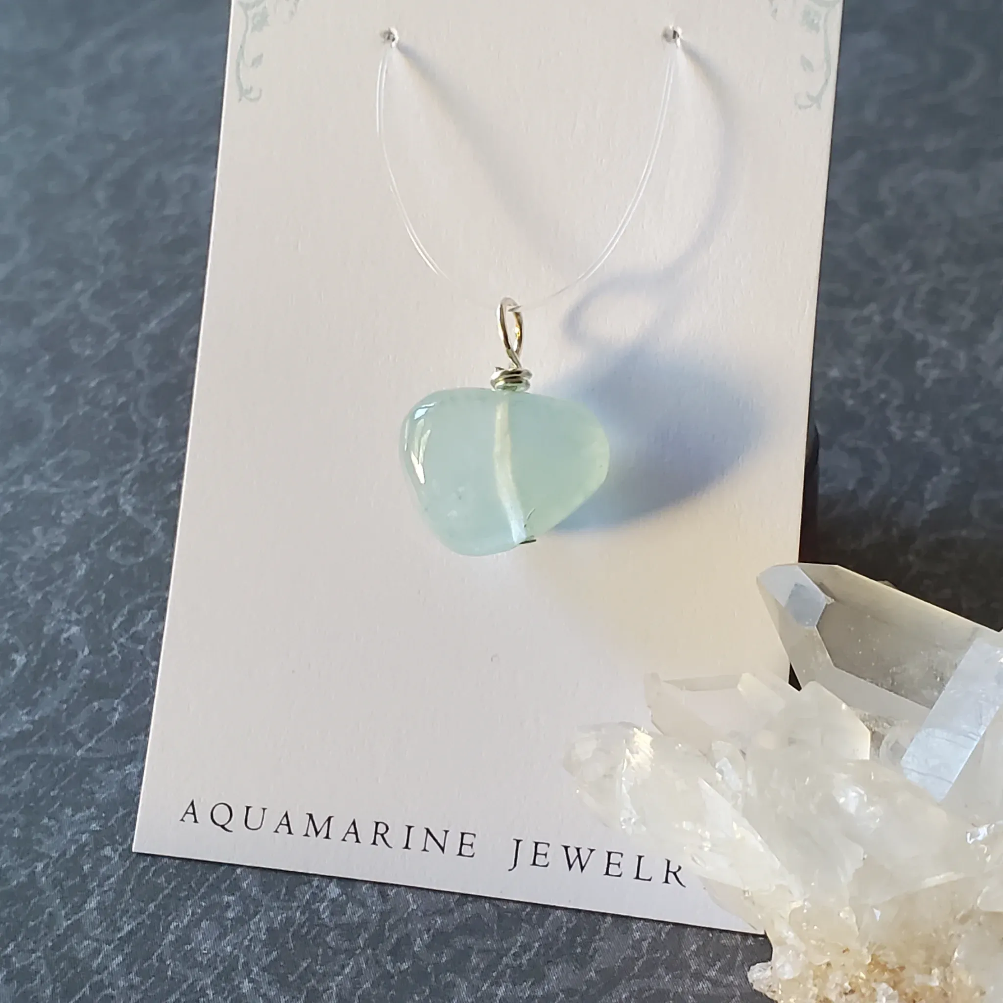 20mm x 16mm x 10mm Aquamarine Pendant (photo 6 of 10)