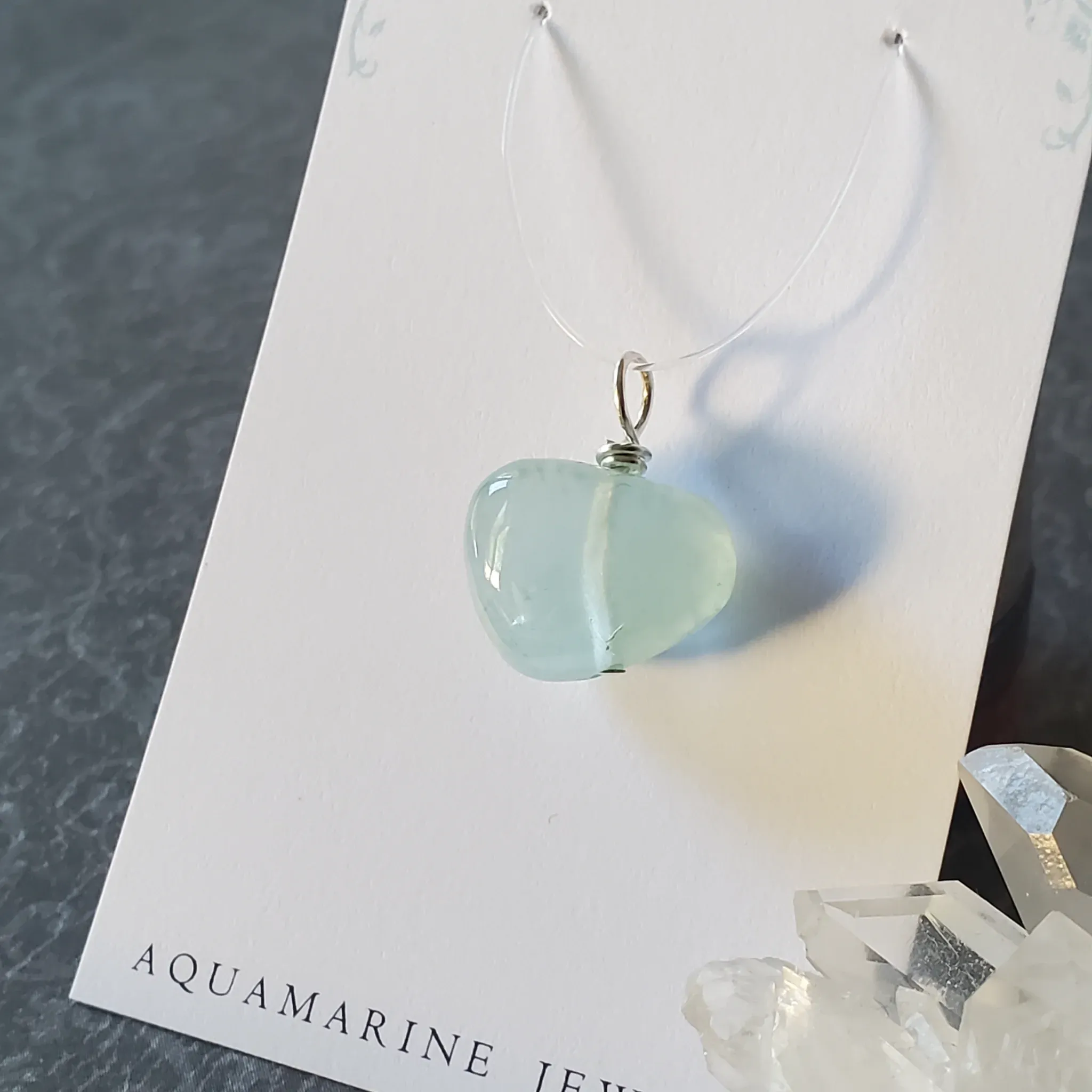 20mm x 16mm x 10mm Aquamarine Pendant (photo 8 of 10)