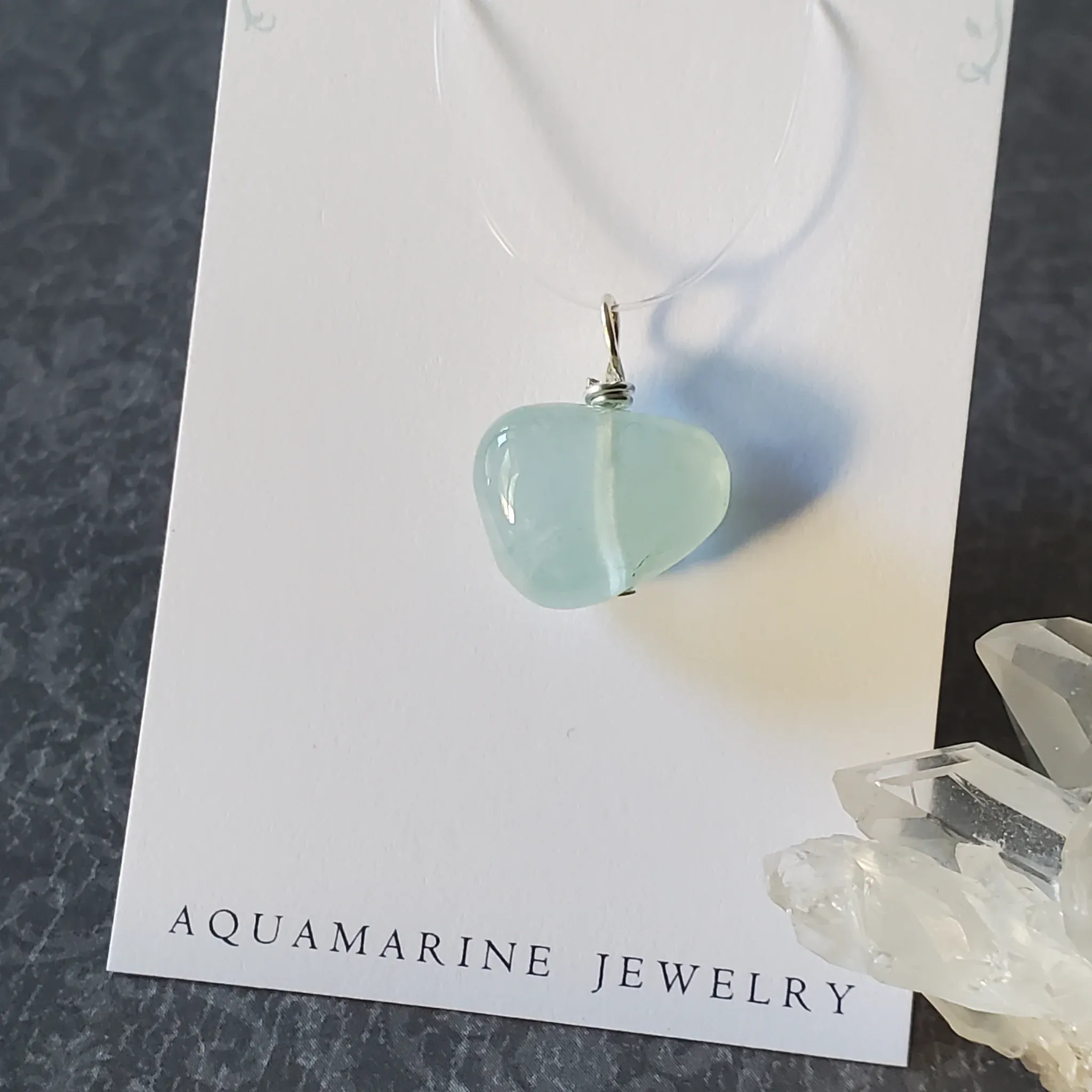20mm x 16mm x 10mm Aquamarine Pendant (photo 9 of 10)