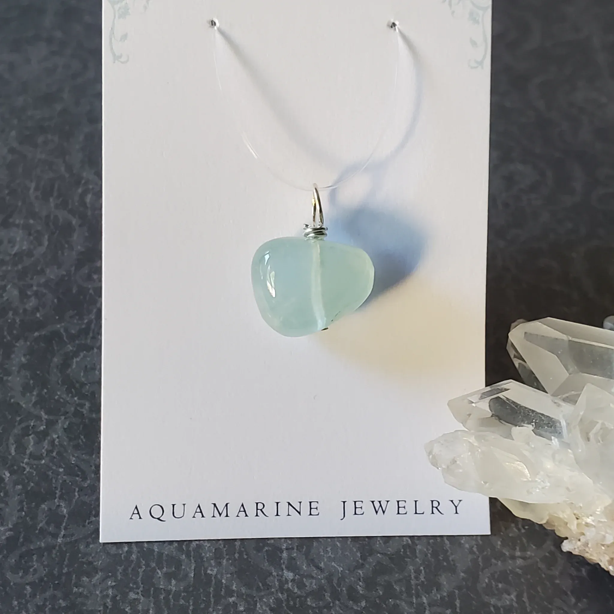 20mm x 16mm x 10mm Aquamarine Pendant (photo 10 of 10)