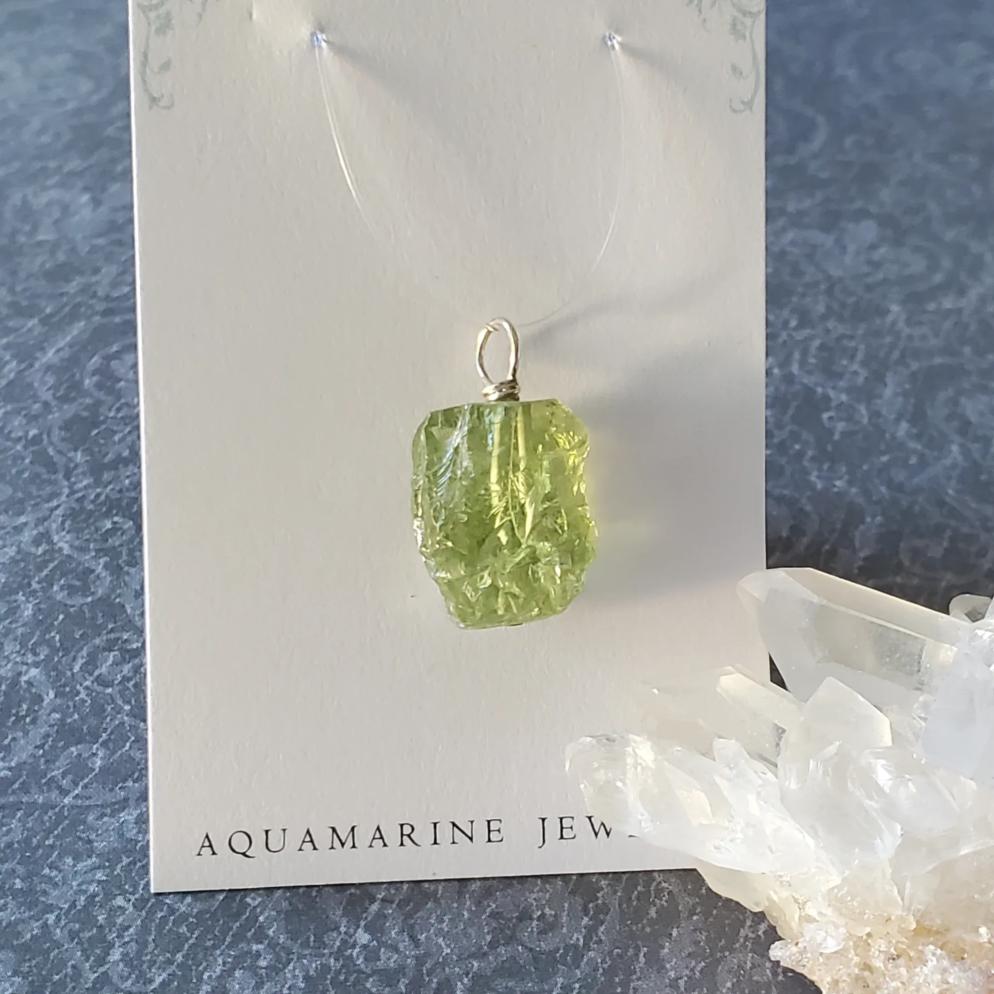25mm x 15mm x 10mm Aquamarine Pendant (photo 3 of 10)