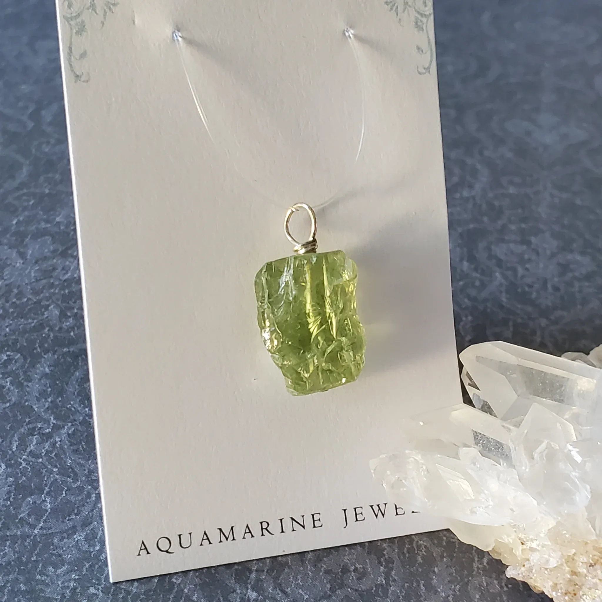 25mm x 15mm x 10mm Aquamarine Pendant (photo 4 of 10)