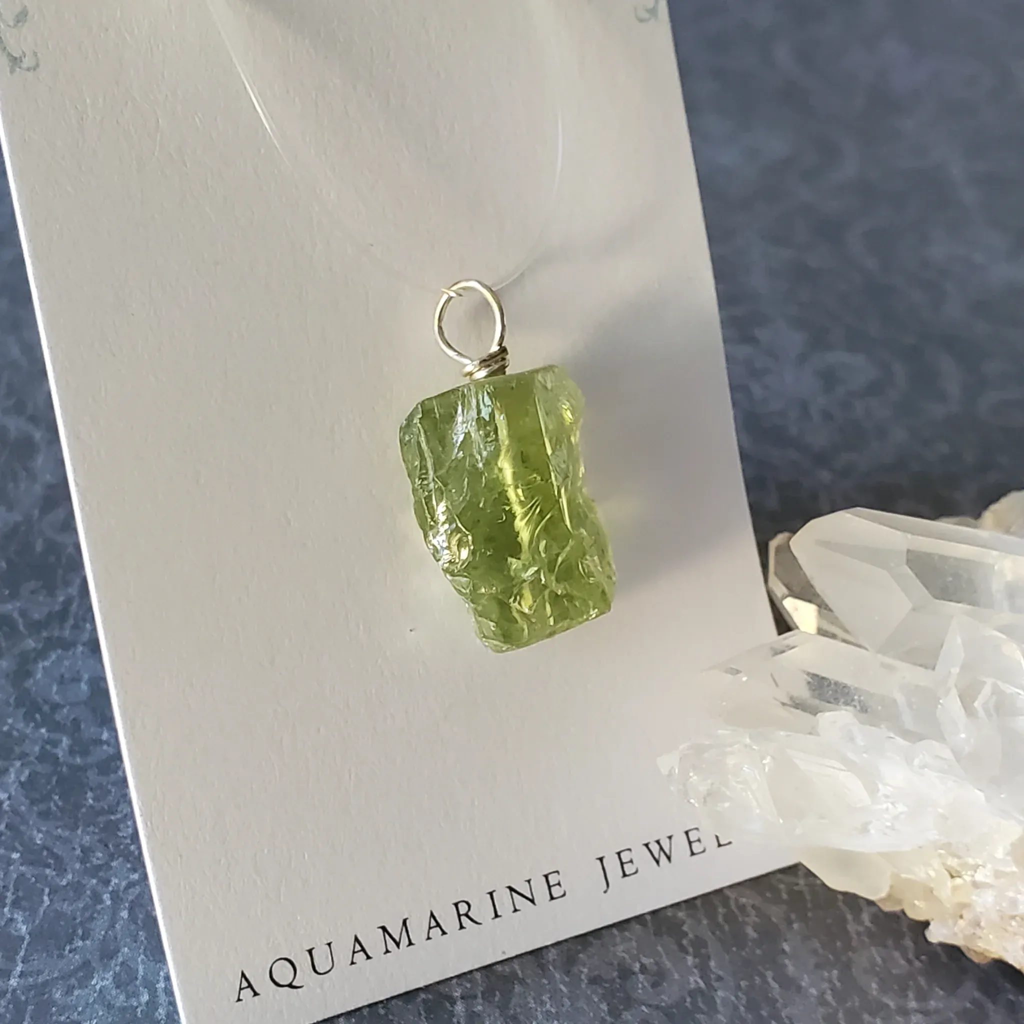 25mm x 15mm x 10mm Aquamarine Pendant (photo 5 of 10)