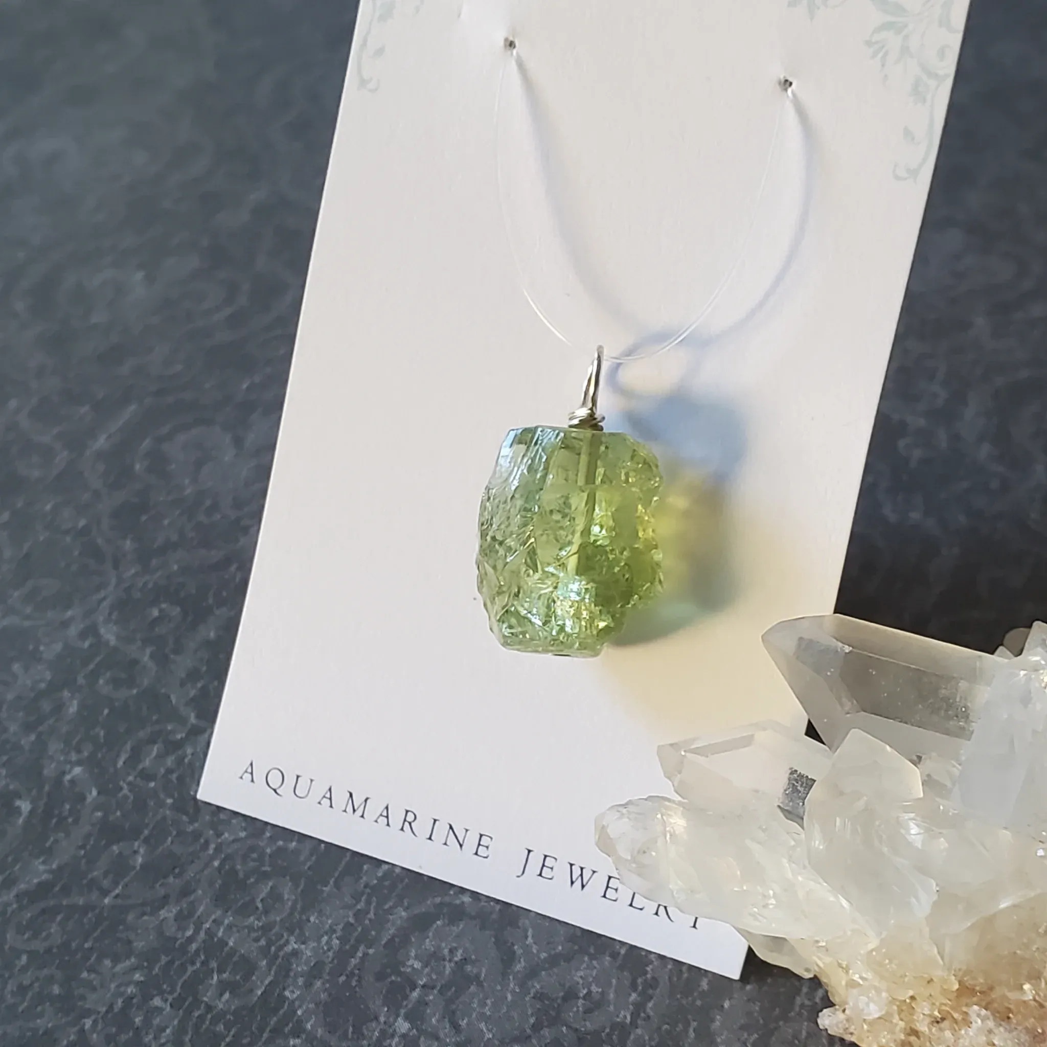 25mm x 15mm x 10mm Aquamarine Pendant (photo 7 of 10)
