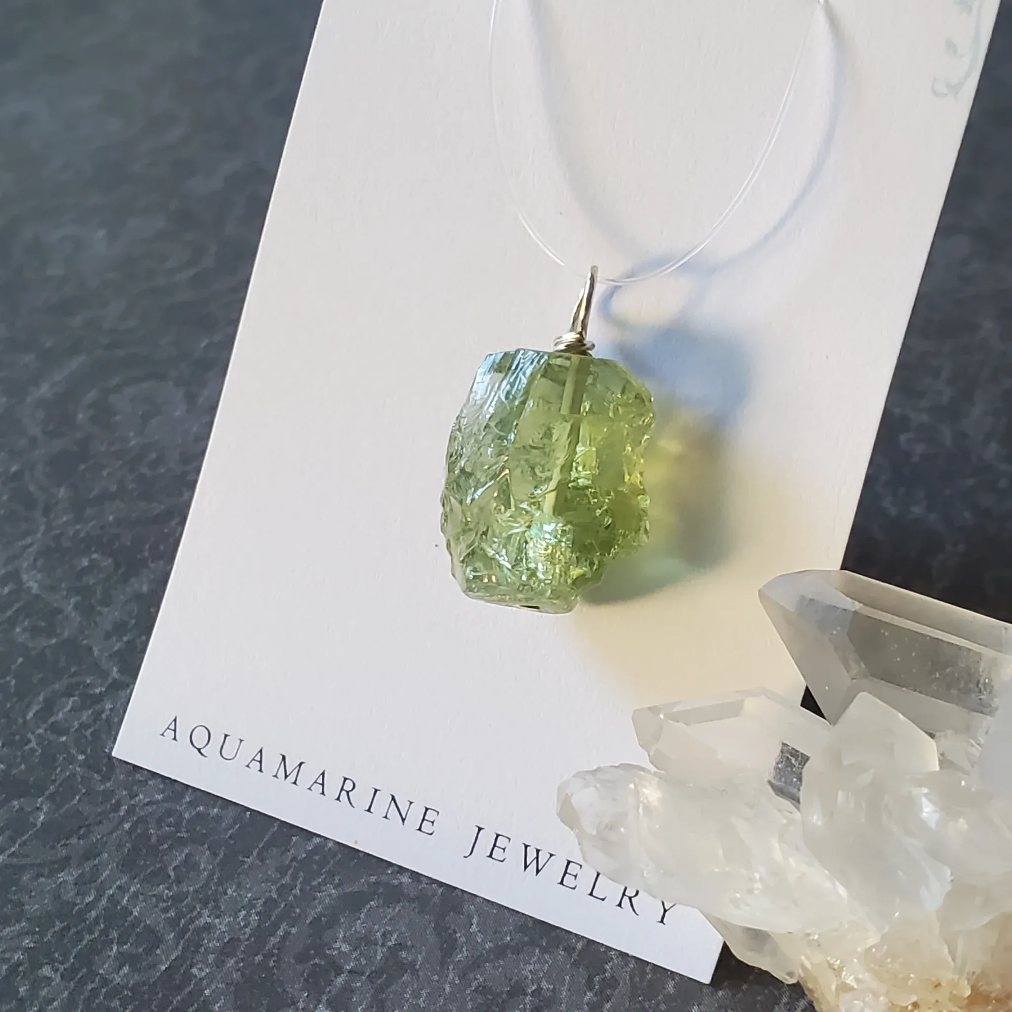 25mm x 15mm x 10mm Aquamarine Pendant (photo 8 of 10)