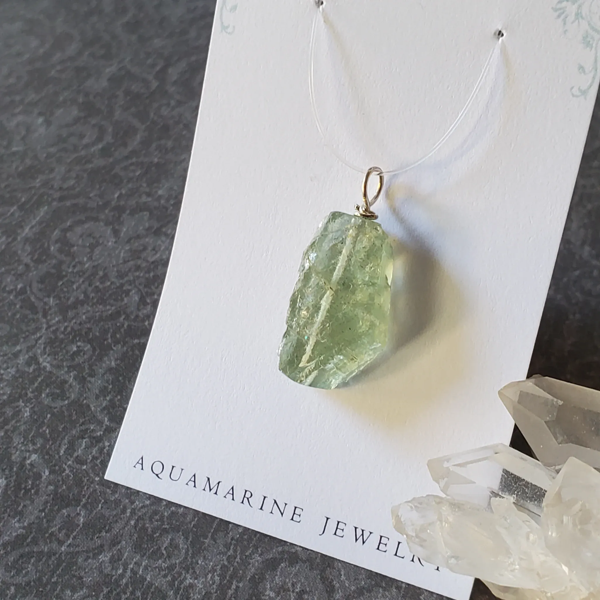 29mm x 12mm x 8mm Aquamarine Pendant (photo 8 of 10)