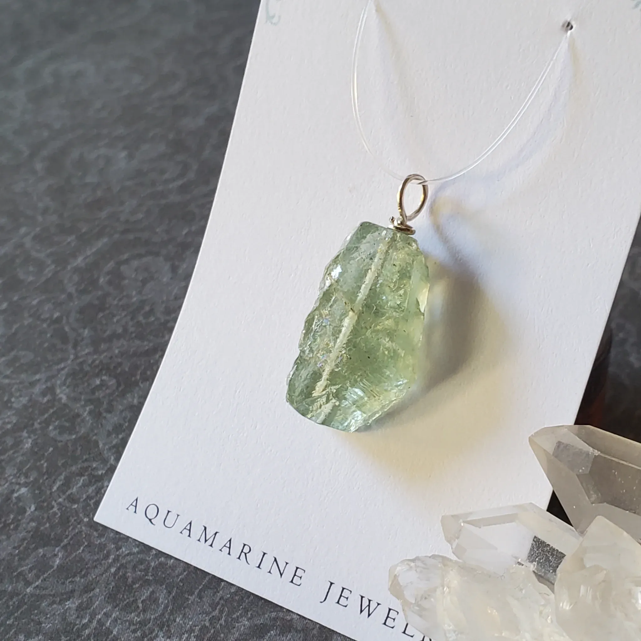 29mm x 12mm x 8mm Aquamarine Pendant (photo 9 of 10)