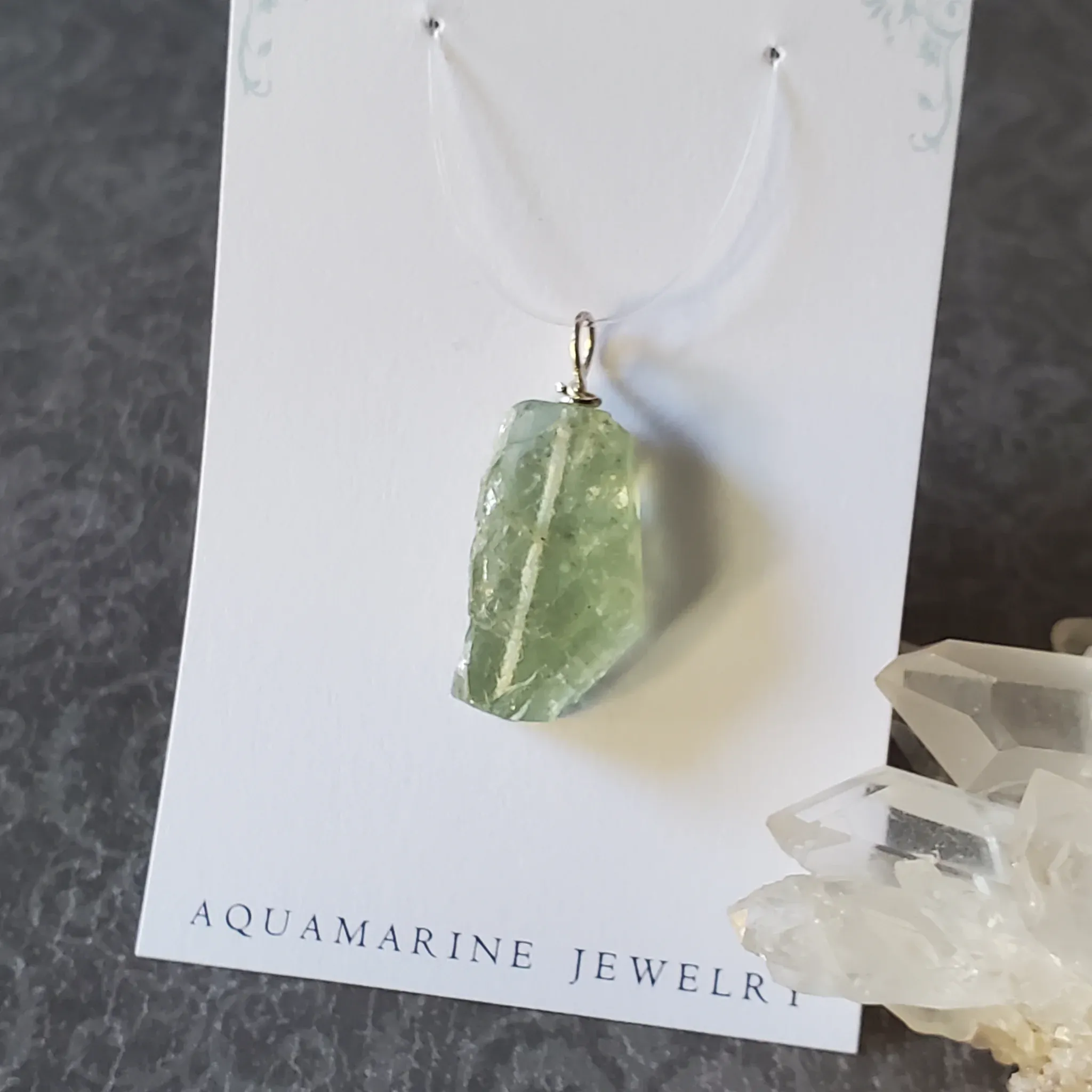 29mm x 12mm x 8mm Aquamarine Pendant (photo 10 of 10)