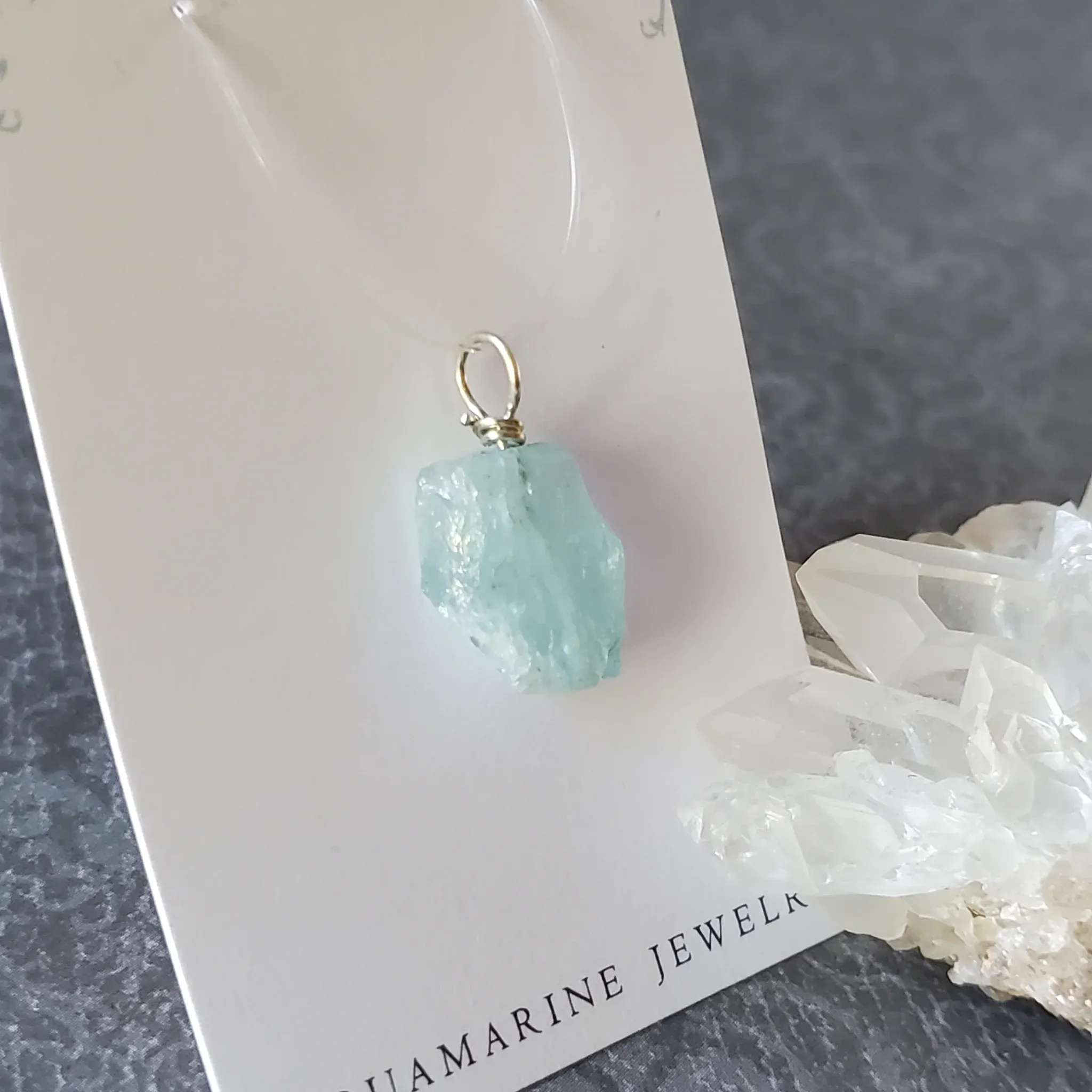 23mm x 12mm x 7mm Aquamarine Pendant (photo 5 of 9)