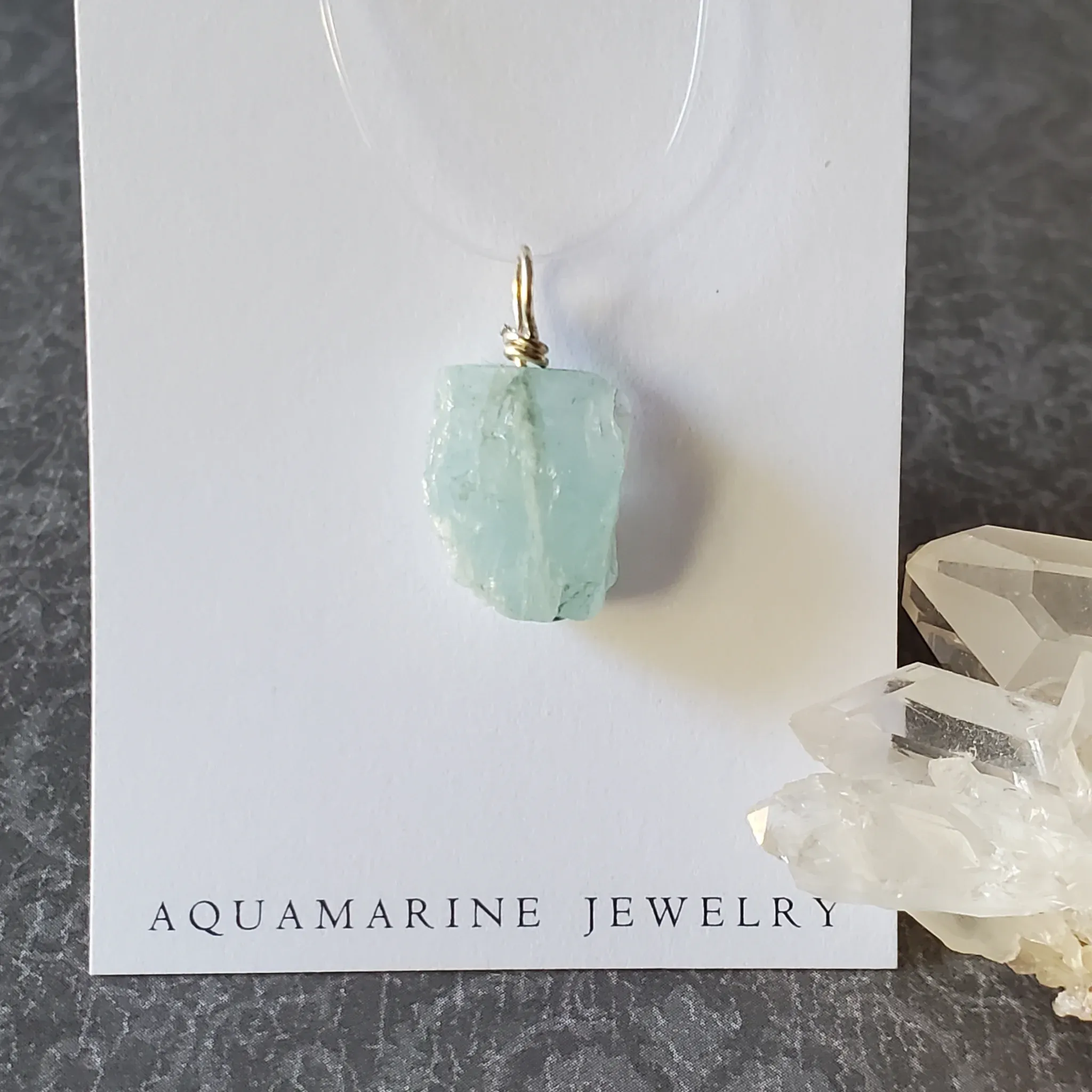 23mm x 12mm x 7mm Aquamarine Pendant (photo 6 of 9)