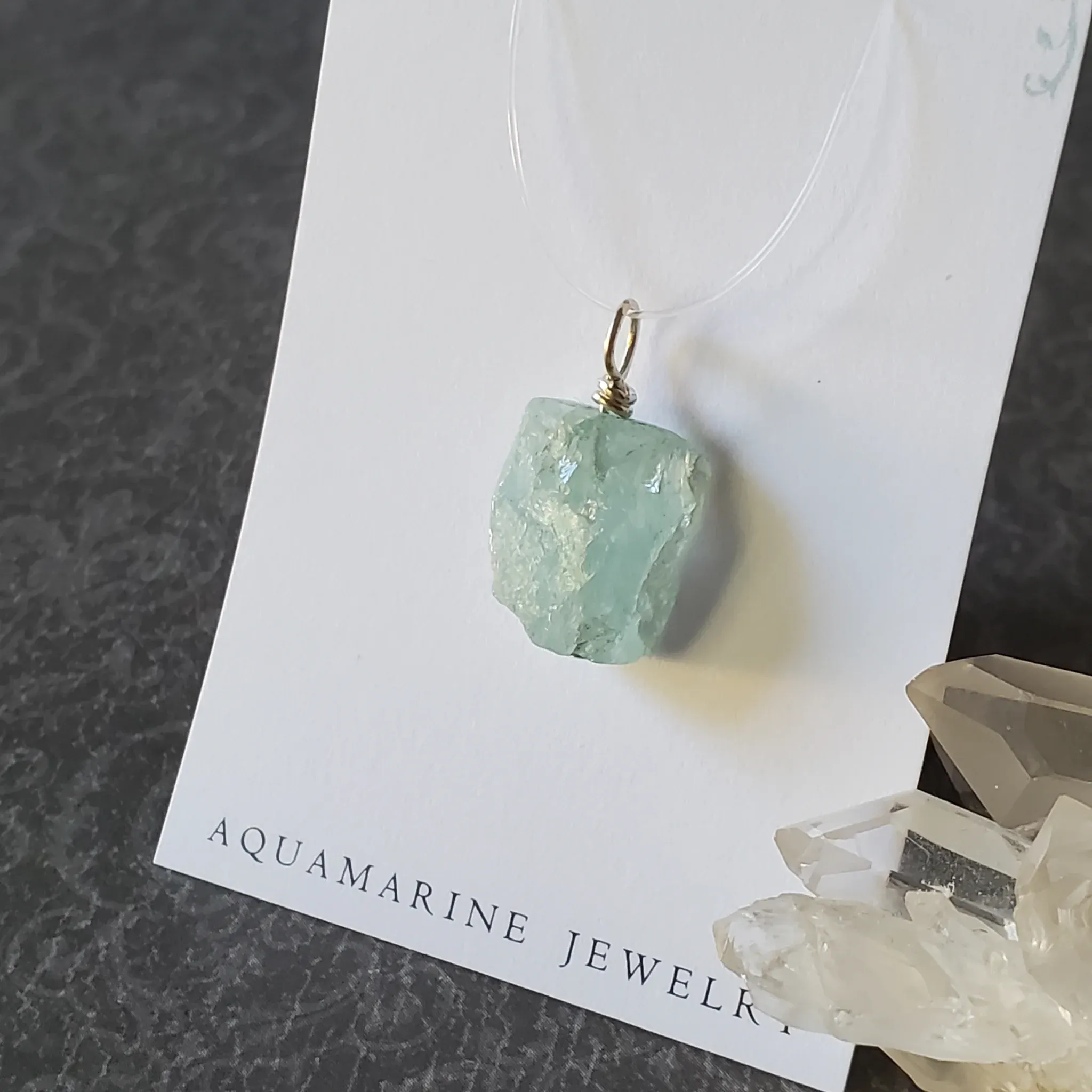 23mm x 12mm x 7mm Aquamarine Pendant (photo 7 of 9)