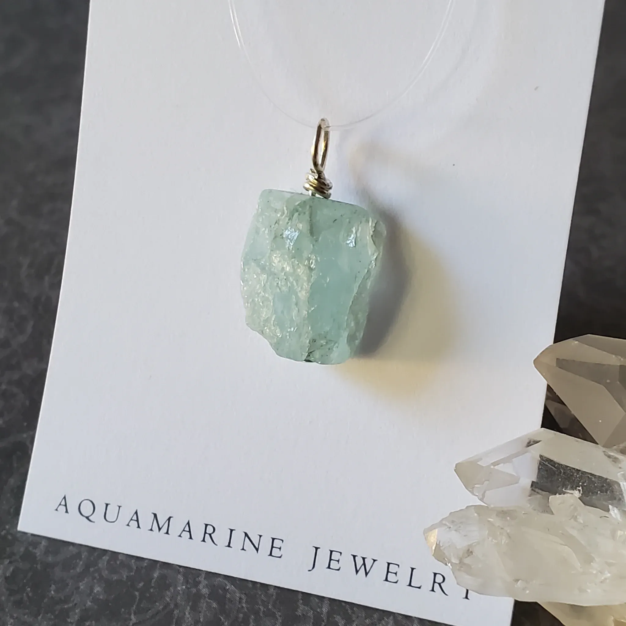 23mm x 12mm x 7mm Aquamarine Pendant (photo 8 of 9)