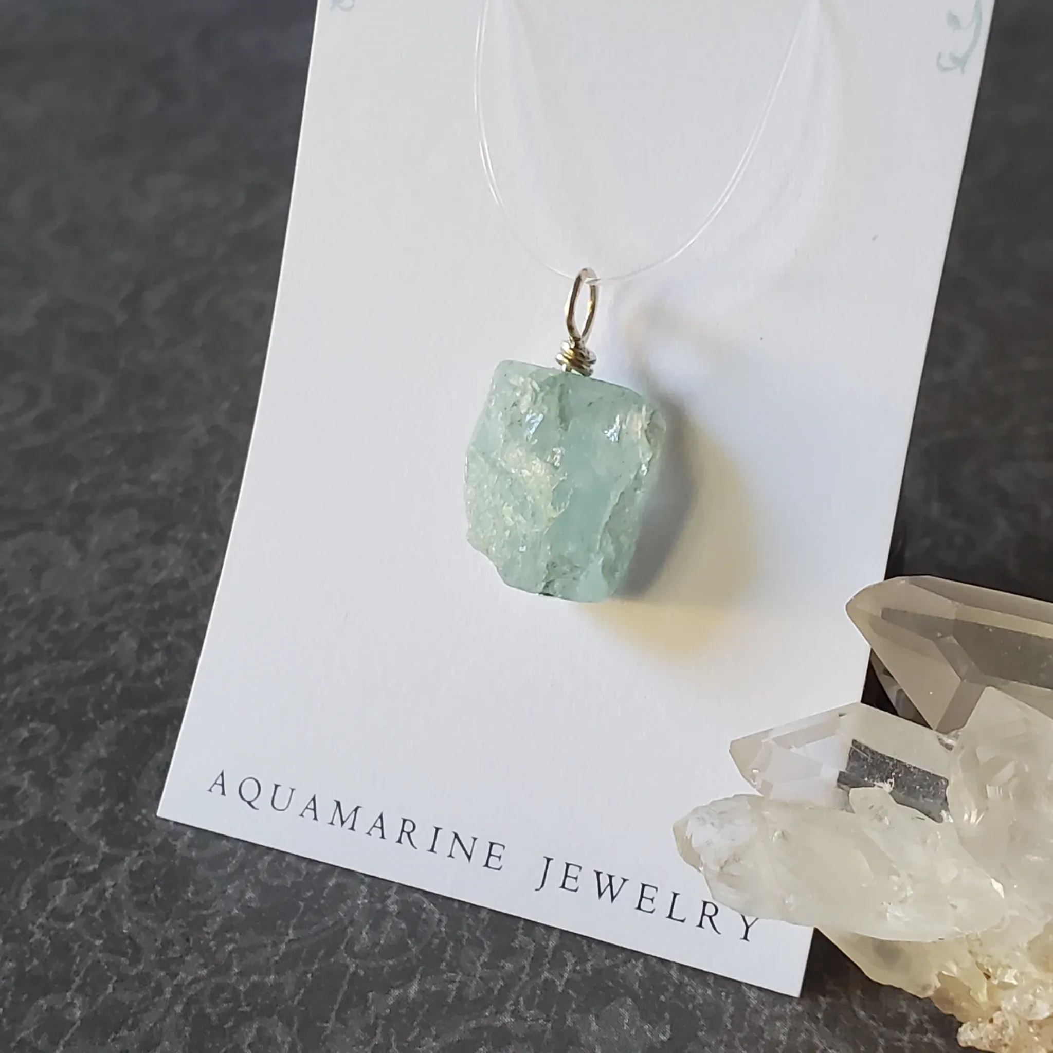 23mm x 12mm x 7mm Aquamarine Pendant (photo 9 of 9)