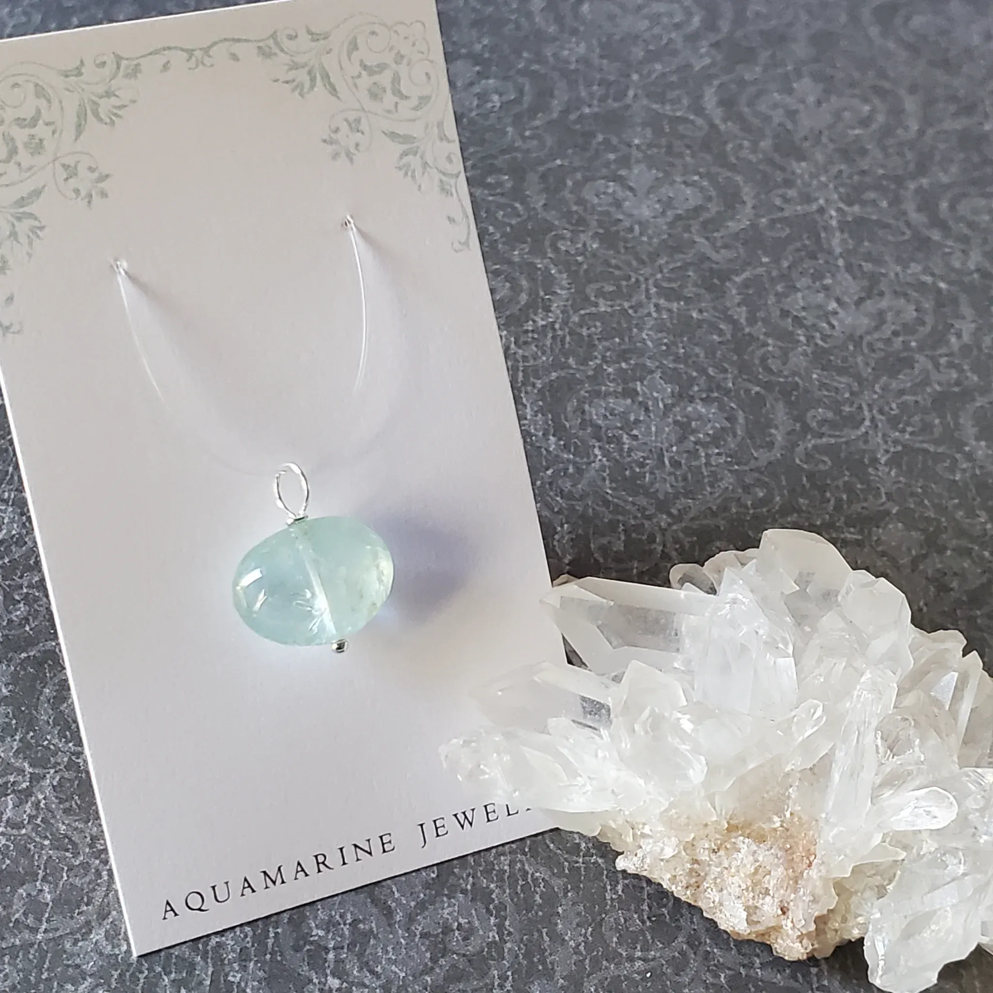 20mm x 16mm x 9mm Aquamarine Pendant (photo 2 of 11)