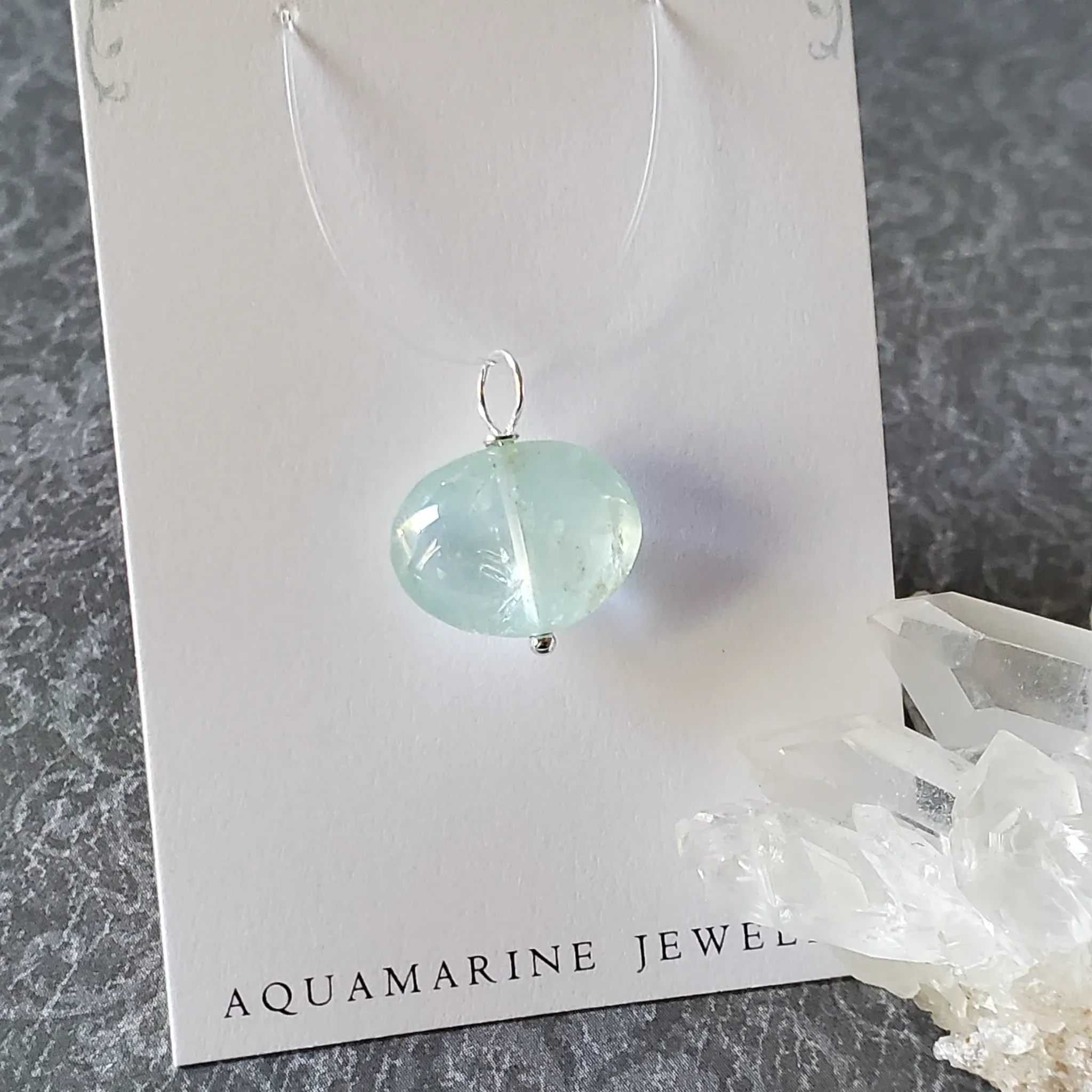 20mm x 16mm x 9mm Aquamarine Pendant (photo 3 of 11)