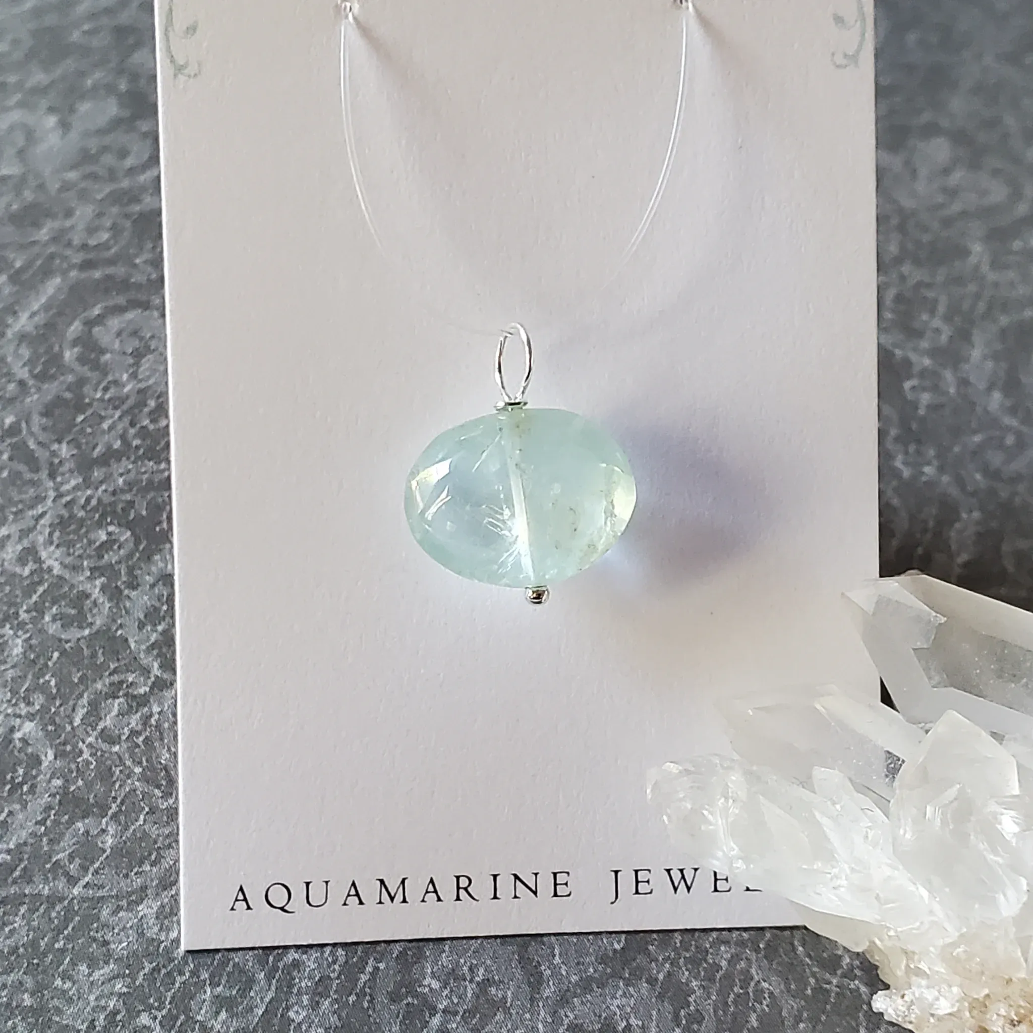 20mm x 16mm x 9mm Aquamarine Pendant (photo 4 of 11)