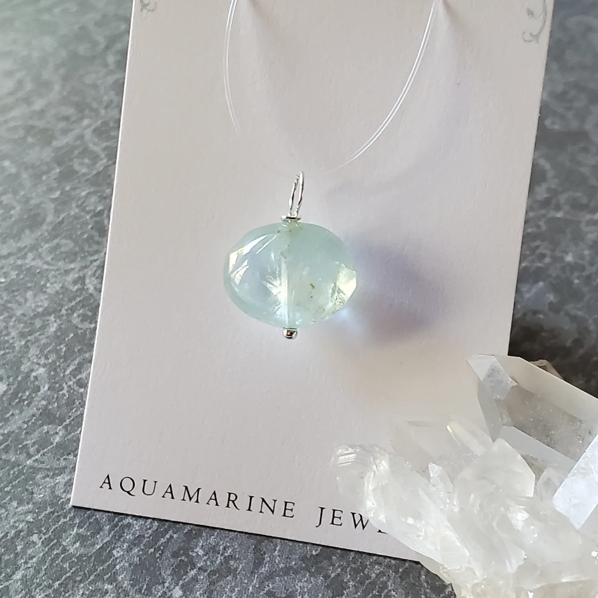 20mm x 16mm x 9mm Aquamarine Pendant (photo 5 of 11)