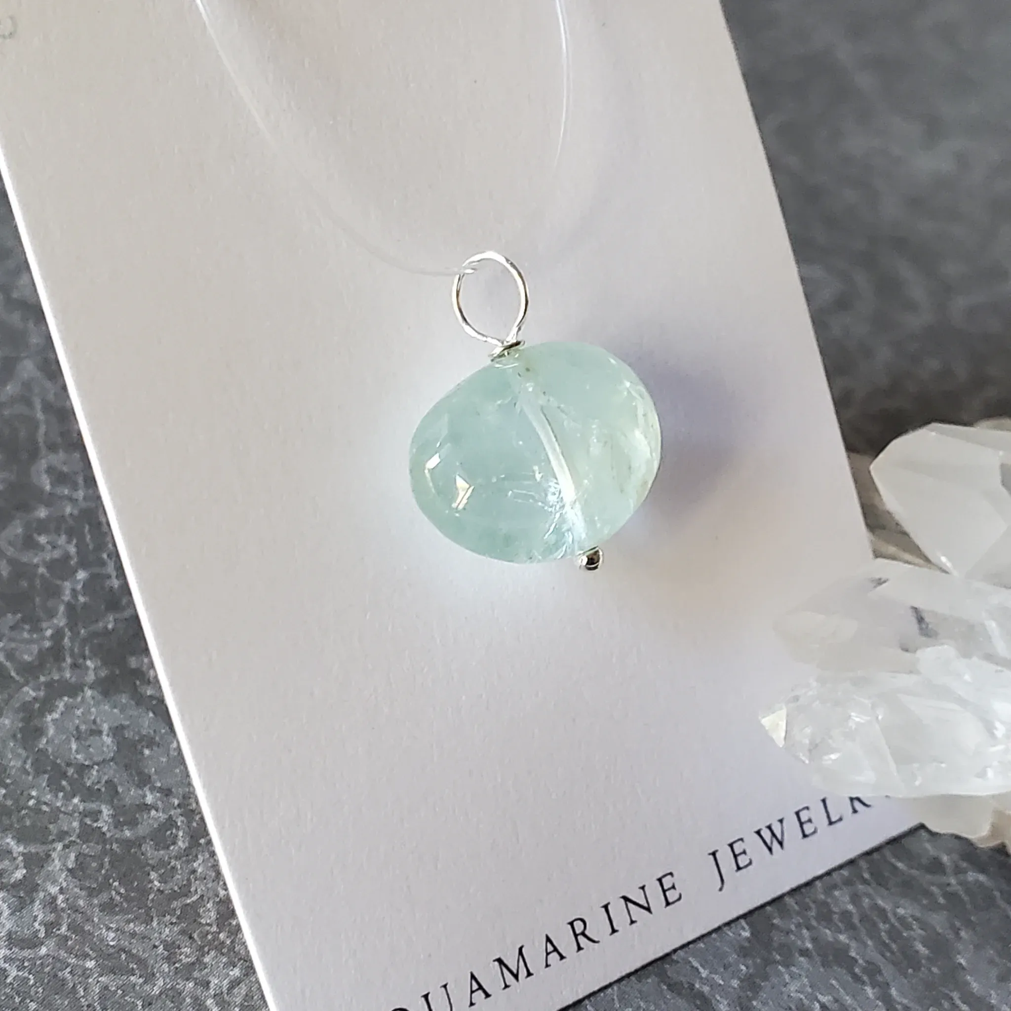 20mm x 16mm x 9mm Aquamarine Pendant (photo 6 of 11)